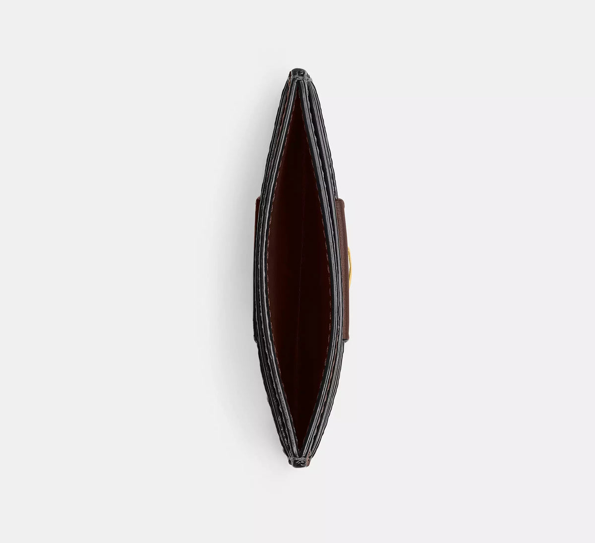 Coach Essential Card Case In Signature  - Brass/Maple