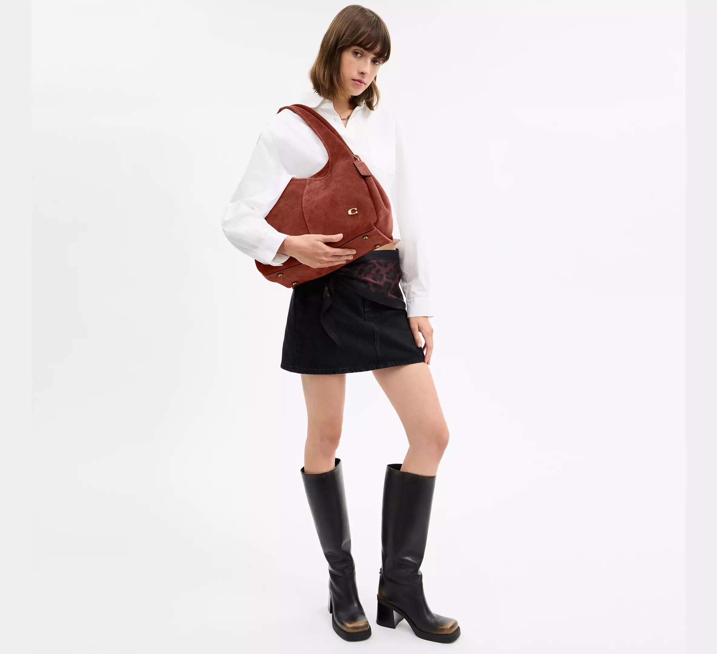 Coach Lana Shoulder Bag SEZON - Brass/Clay