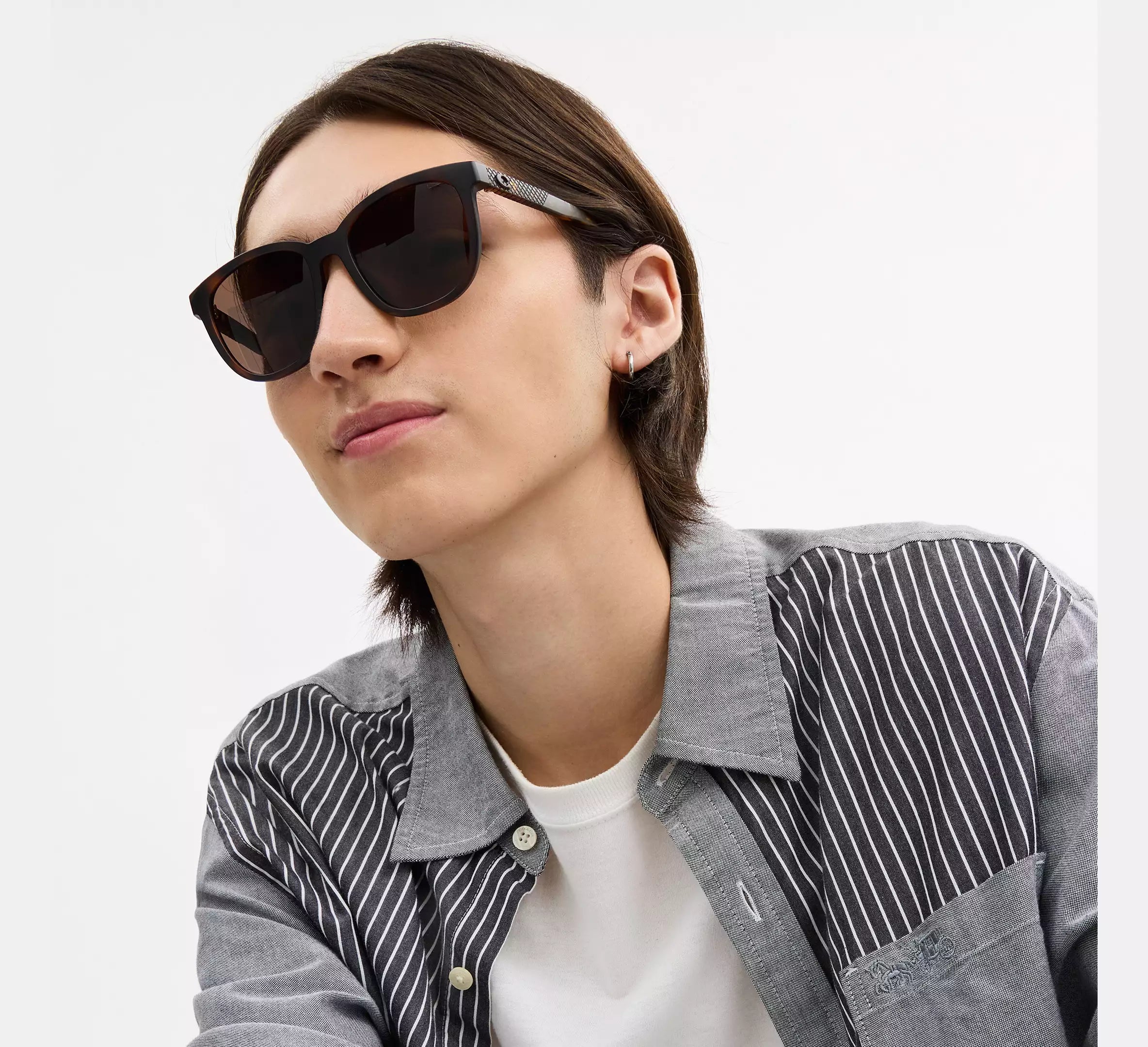 Coach Textured Square Sunglasses  - Dark Tortoise
