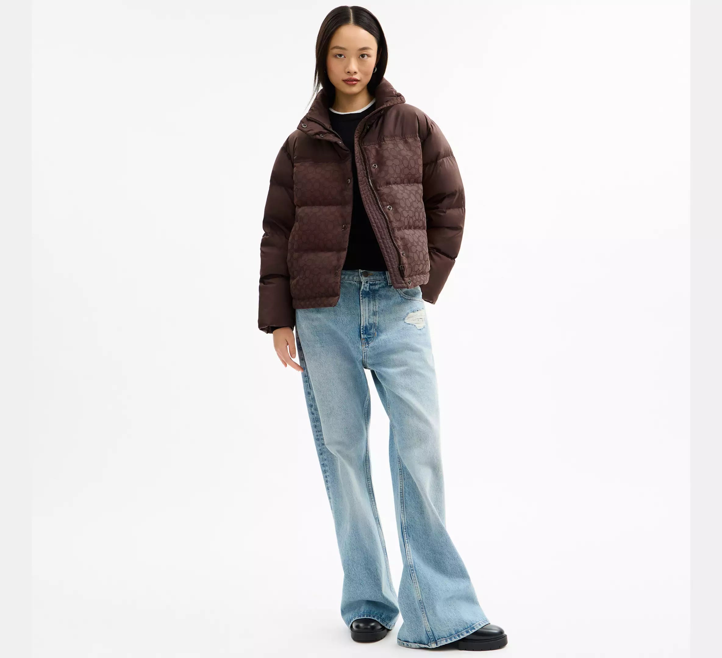 Coach Signature Down Jacket -  Maple