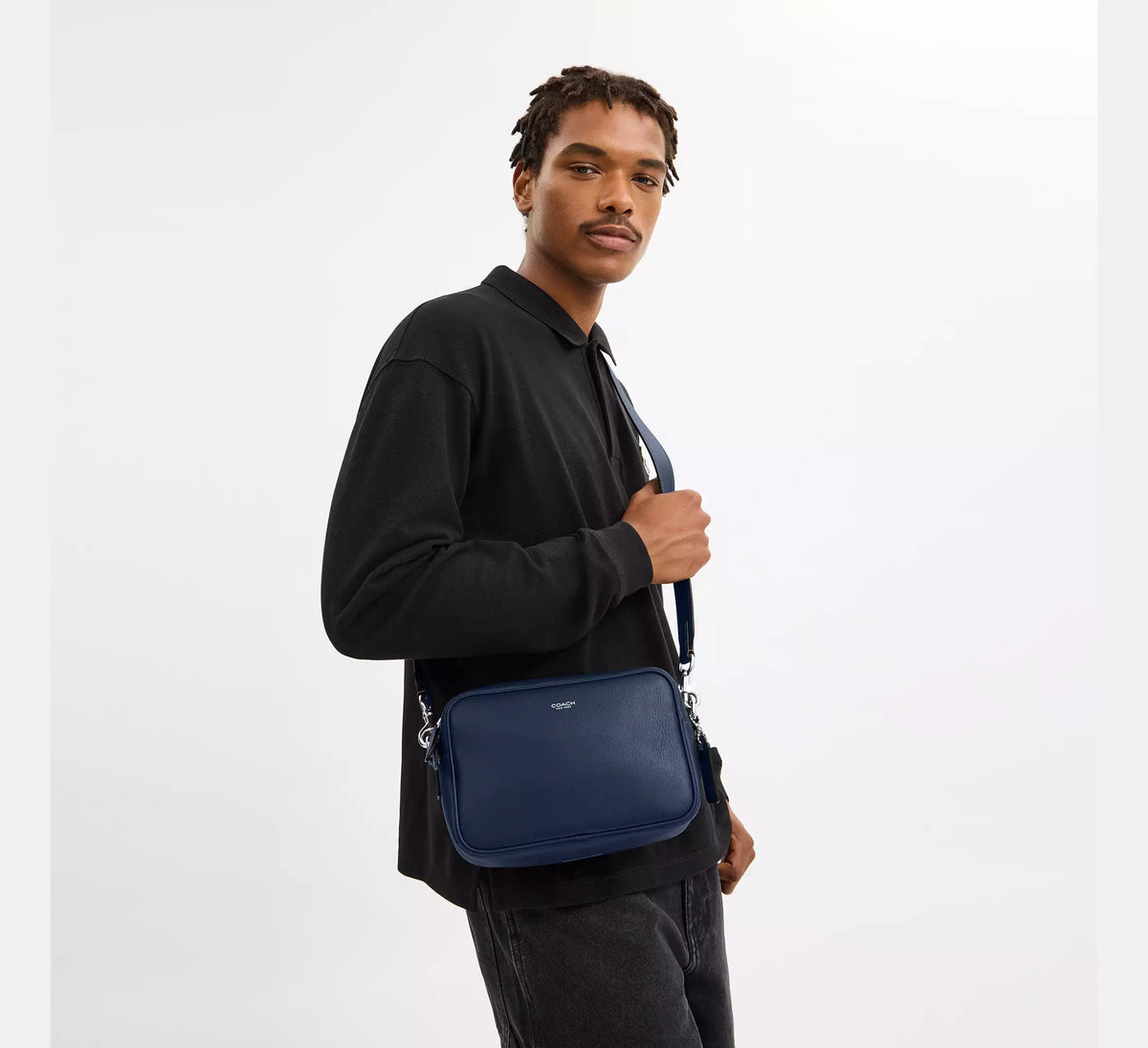 Coach Radio Camera Bag -  Navy