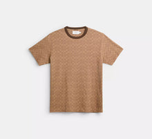Coach Men Signature T-Shirt In Organic Cotton  -  Tan Signature