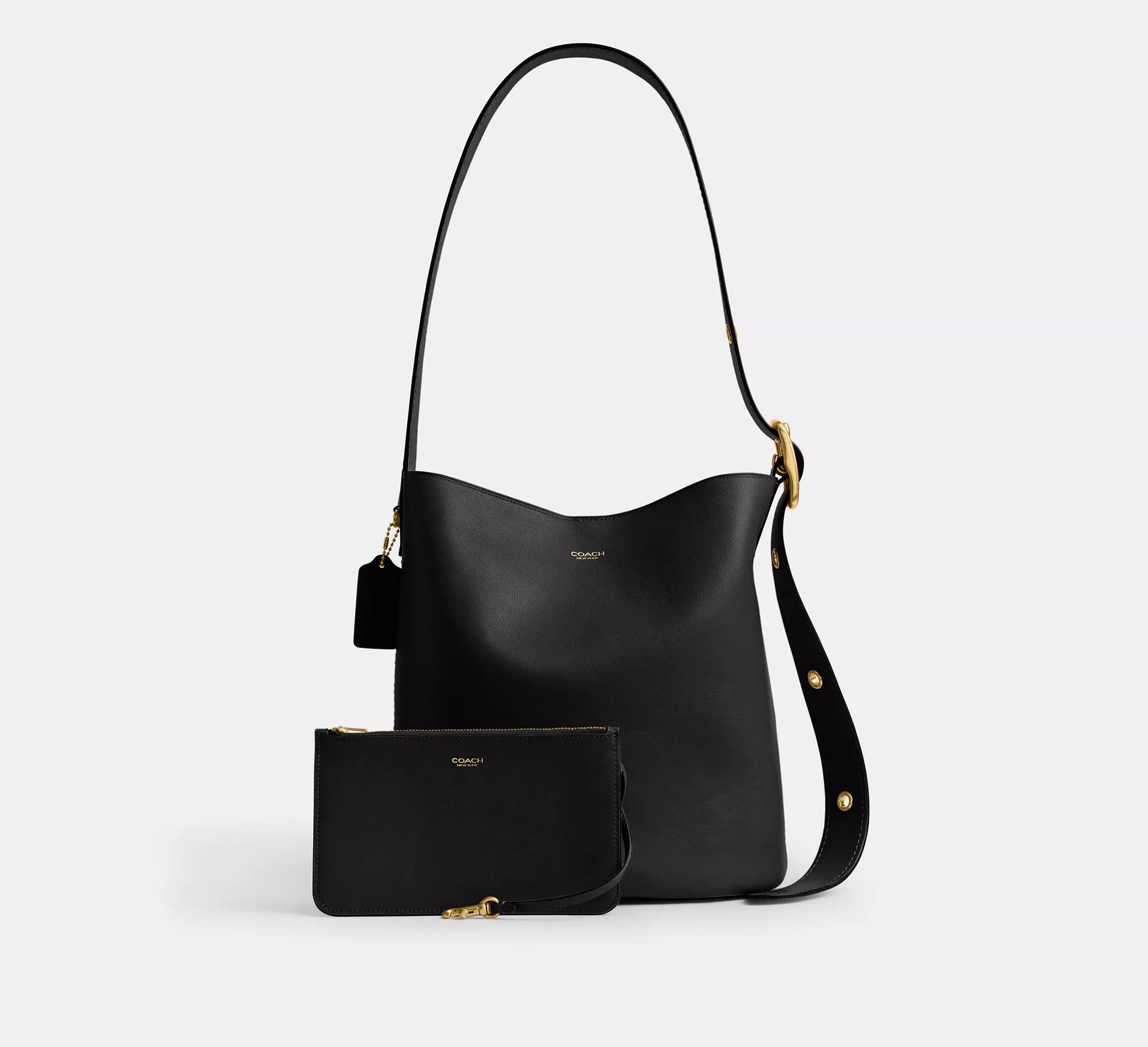 Coach Bleecker Bucket Bag - Brass/Black – Kanadadan Kapına