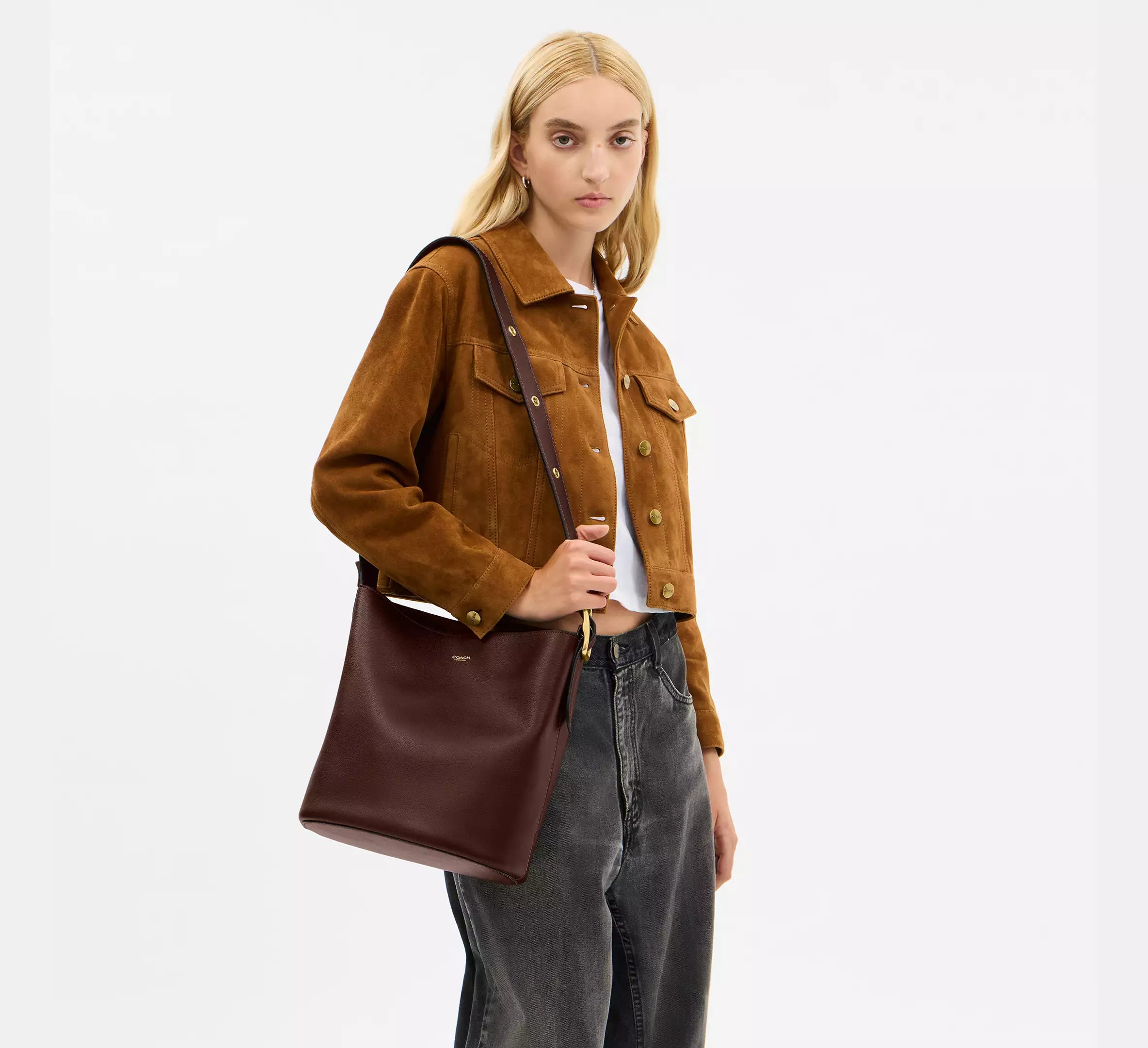 Coach Bleecker Bucket Bag - Brass/Maple