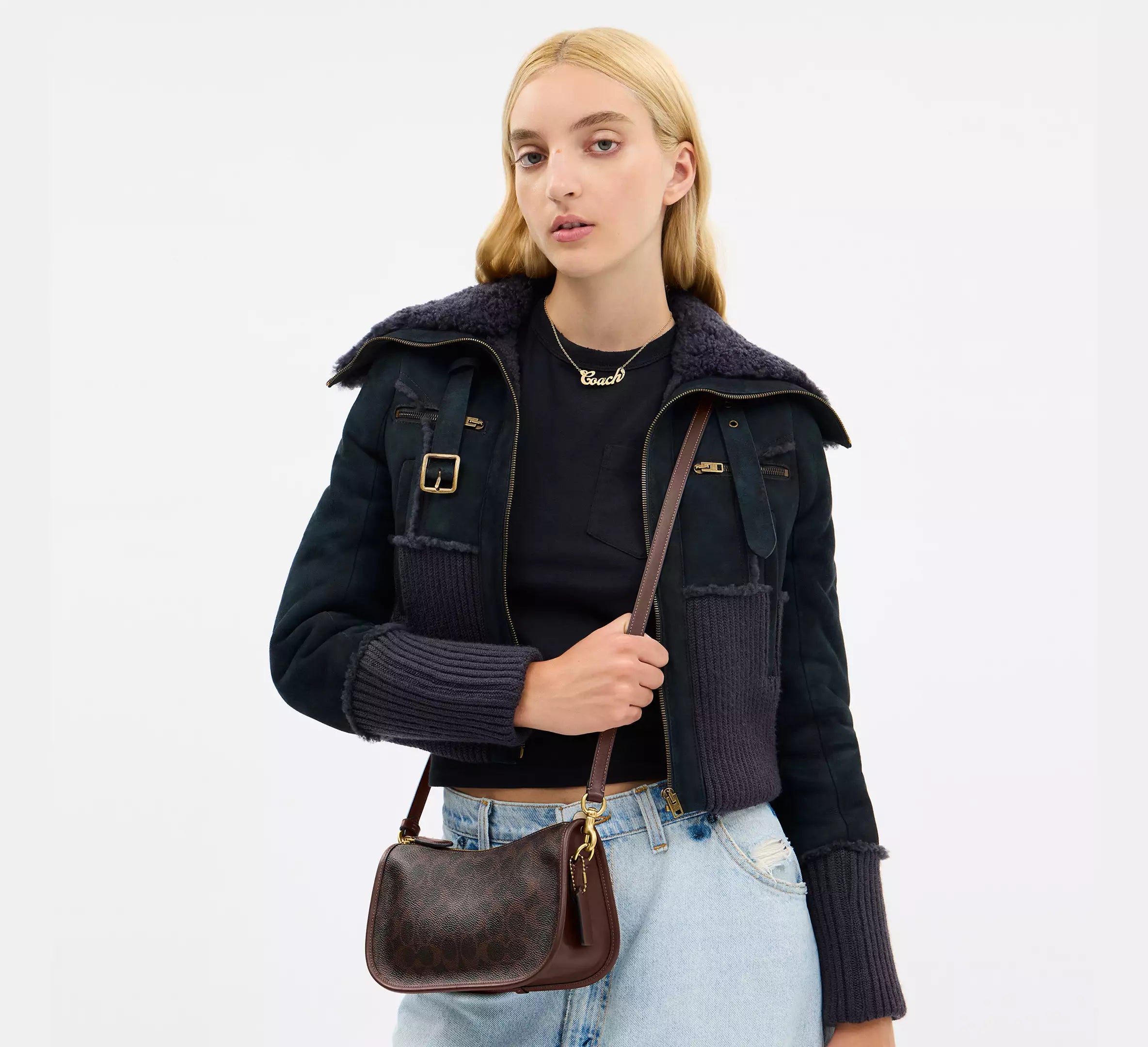 Coach Waverly Bag In Signature - Brass/Maple