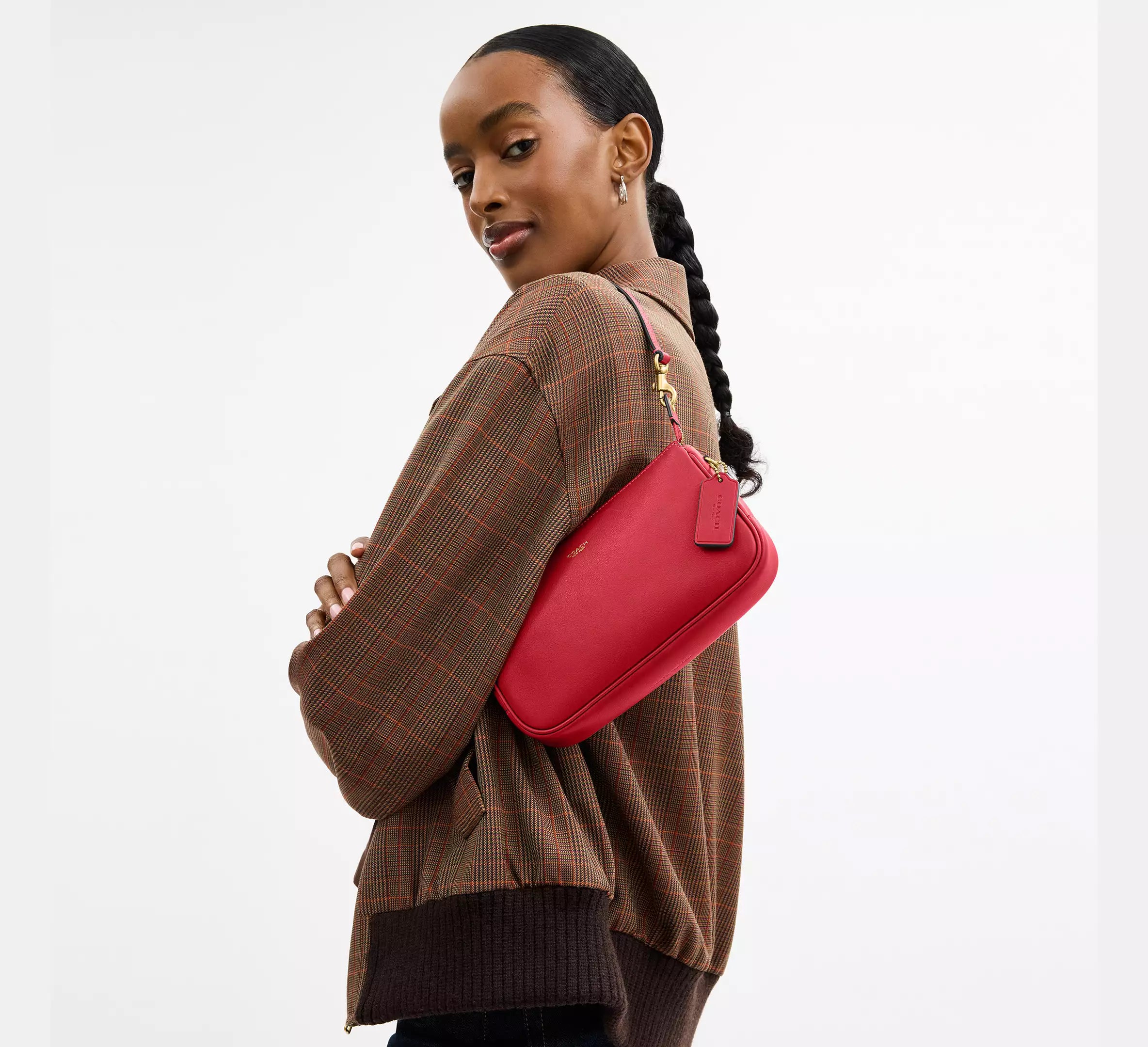 Coach Plaza Bag - Brass/Scarlet