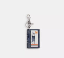 Coach Large Cassette Bag Charm -  Silver/Black