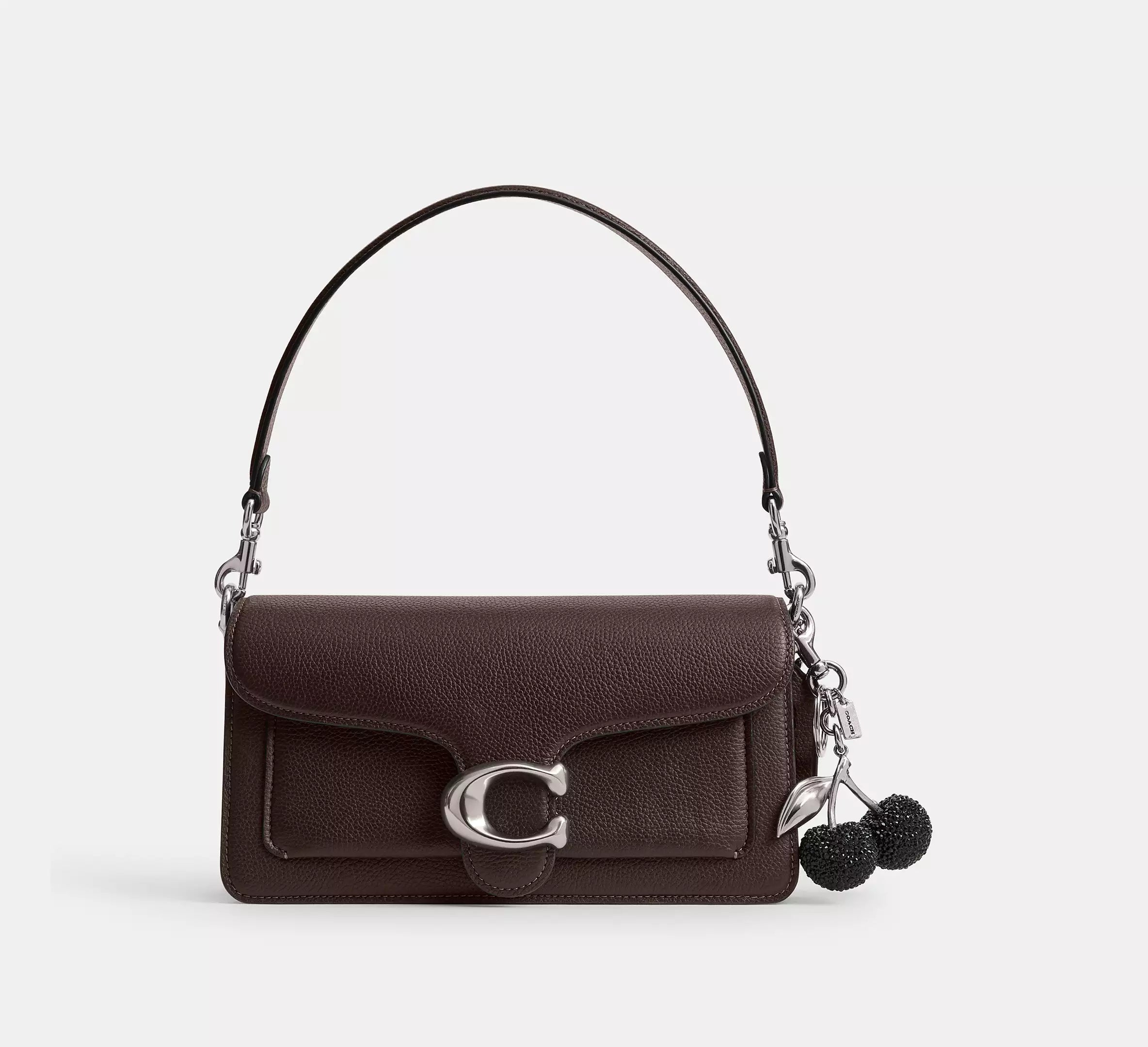Coach Crystal Cherry Bag Charm  - Silver/Black