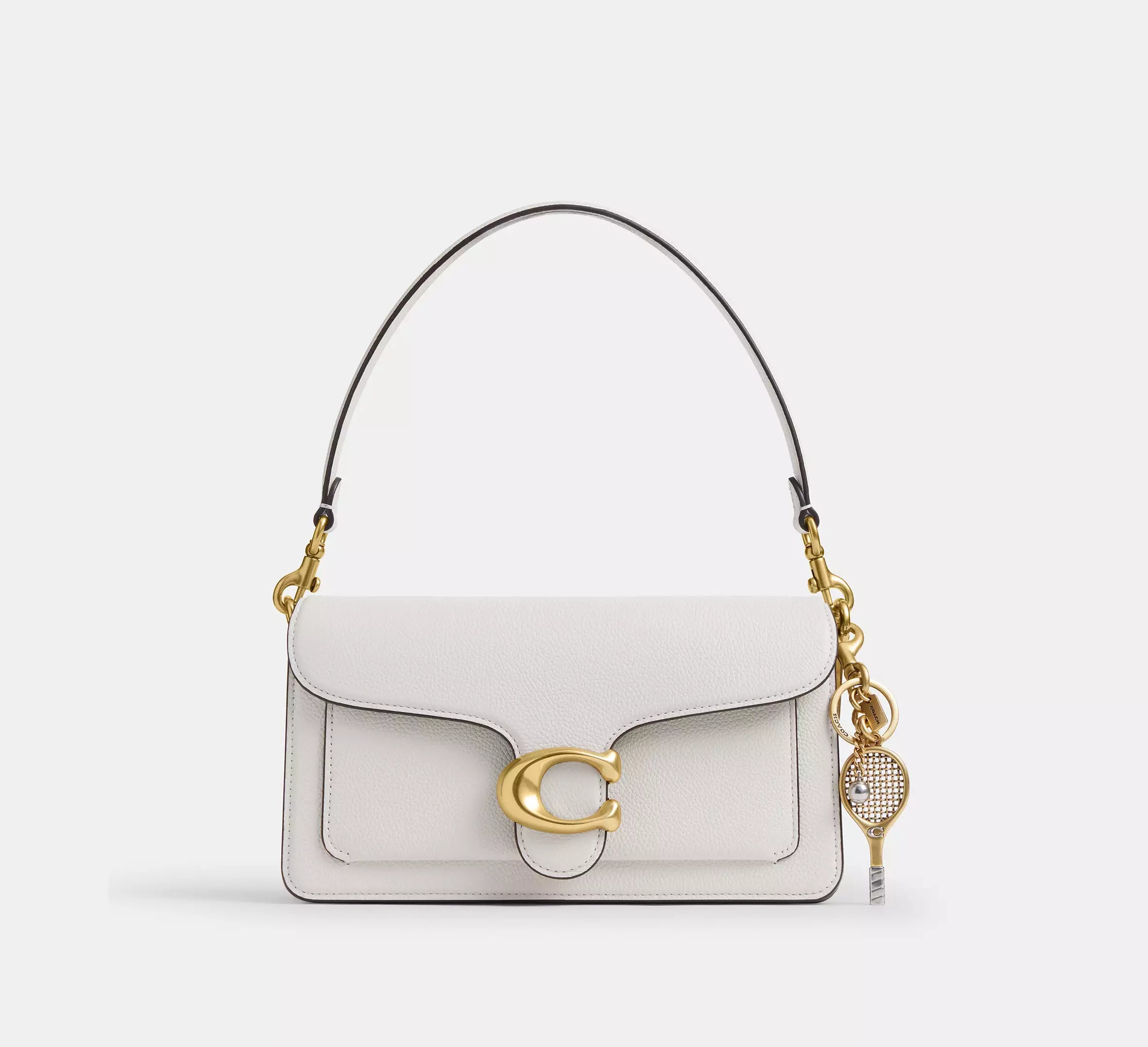 Coach Small Tennis Racket Bag Charm -  Brass/Brass