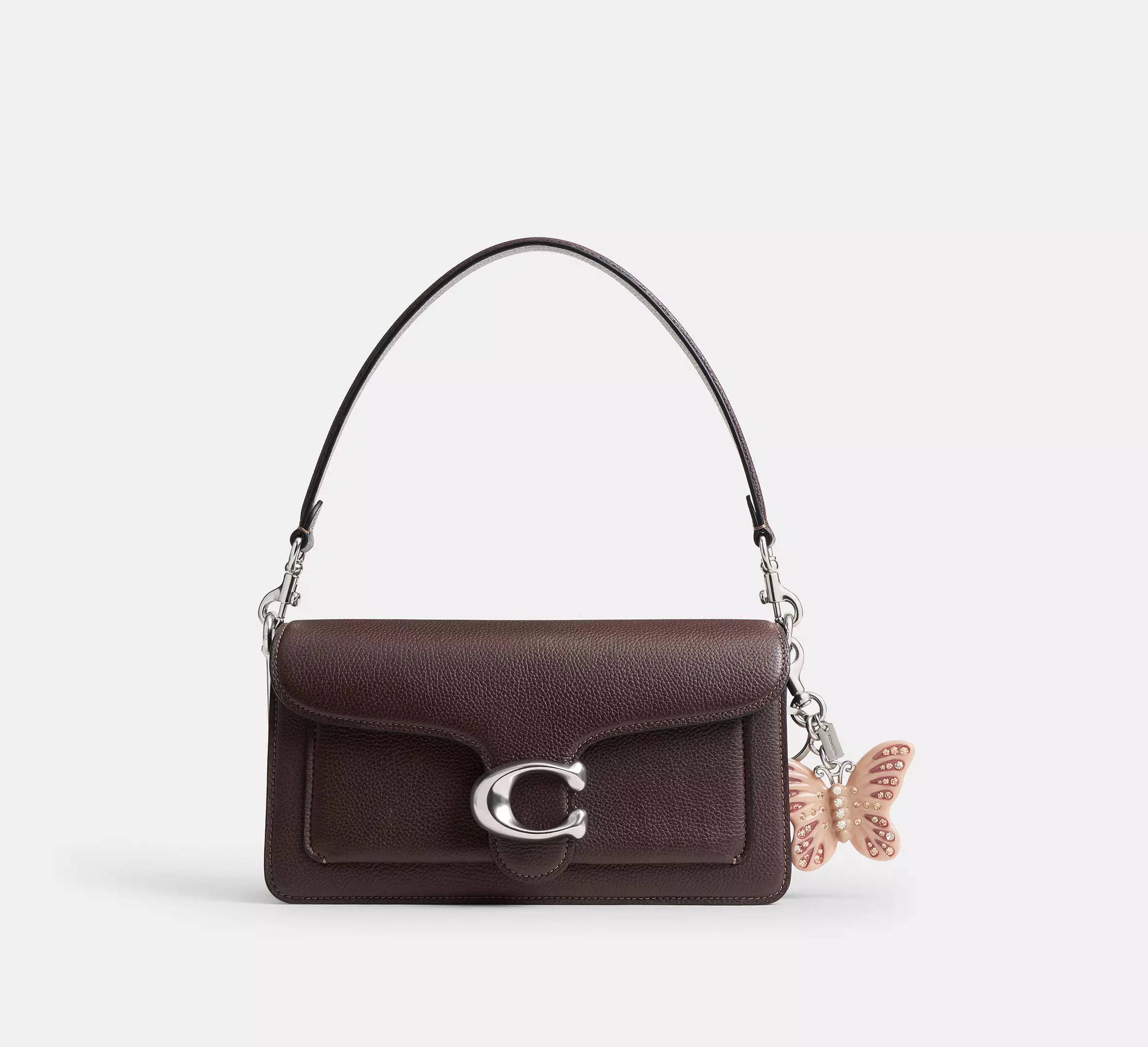 Coach Butterfly Bag Charm - Silver/Cream