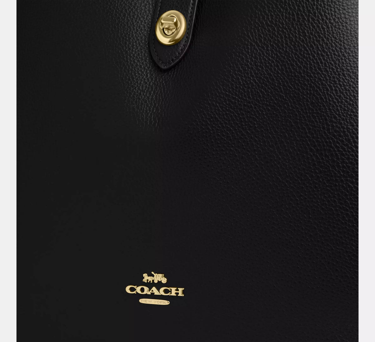 Coach Hadley Large Shoulder Bag - Gold/Black - Hemen Teslimde