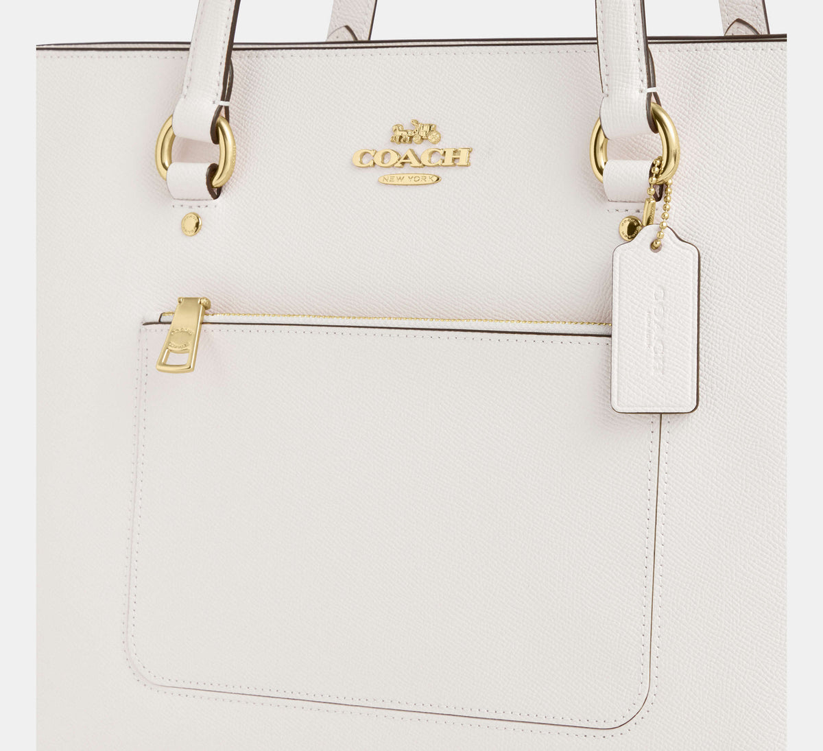 Coach Station Tote Bag-Gold/Chalk