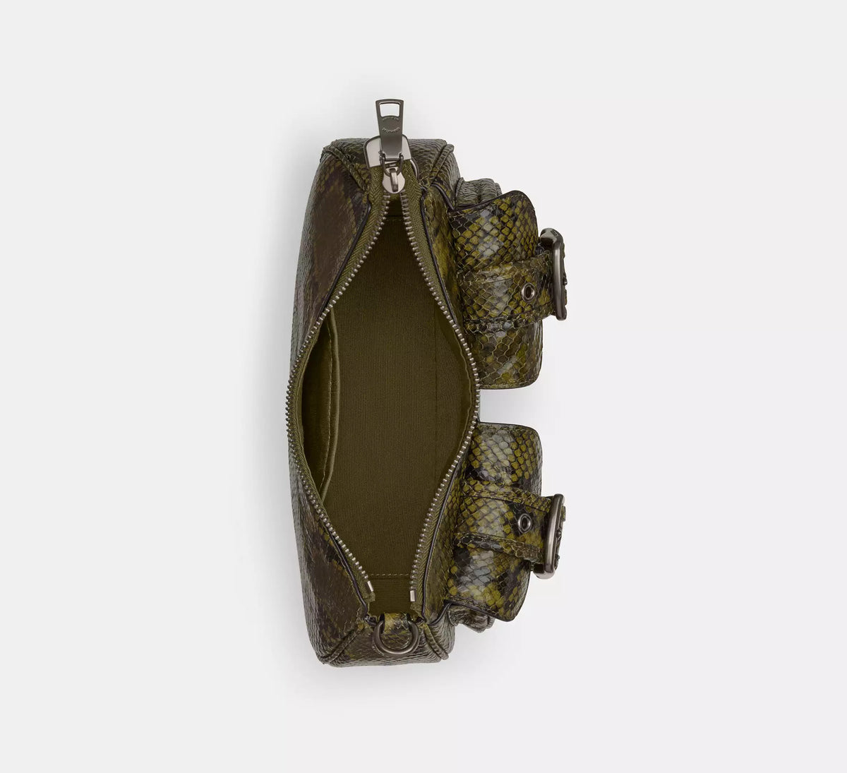Coach Ashton Bag With Snake Print - Gunmetal/Olive Multi - Hemen Teslimde