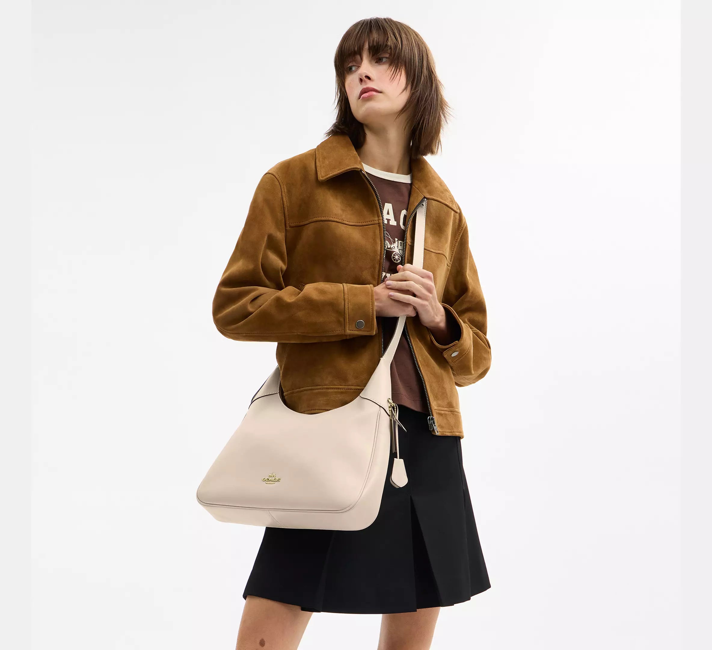 Coach Ella Shoulder Bag - Gold/Oat