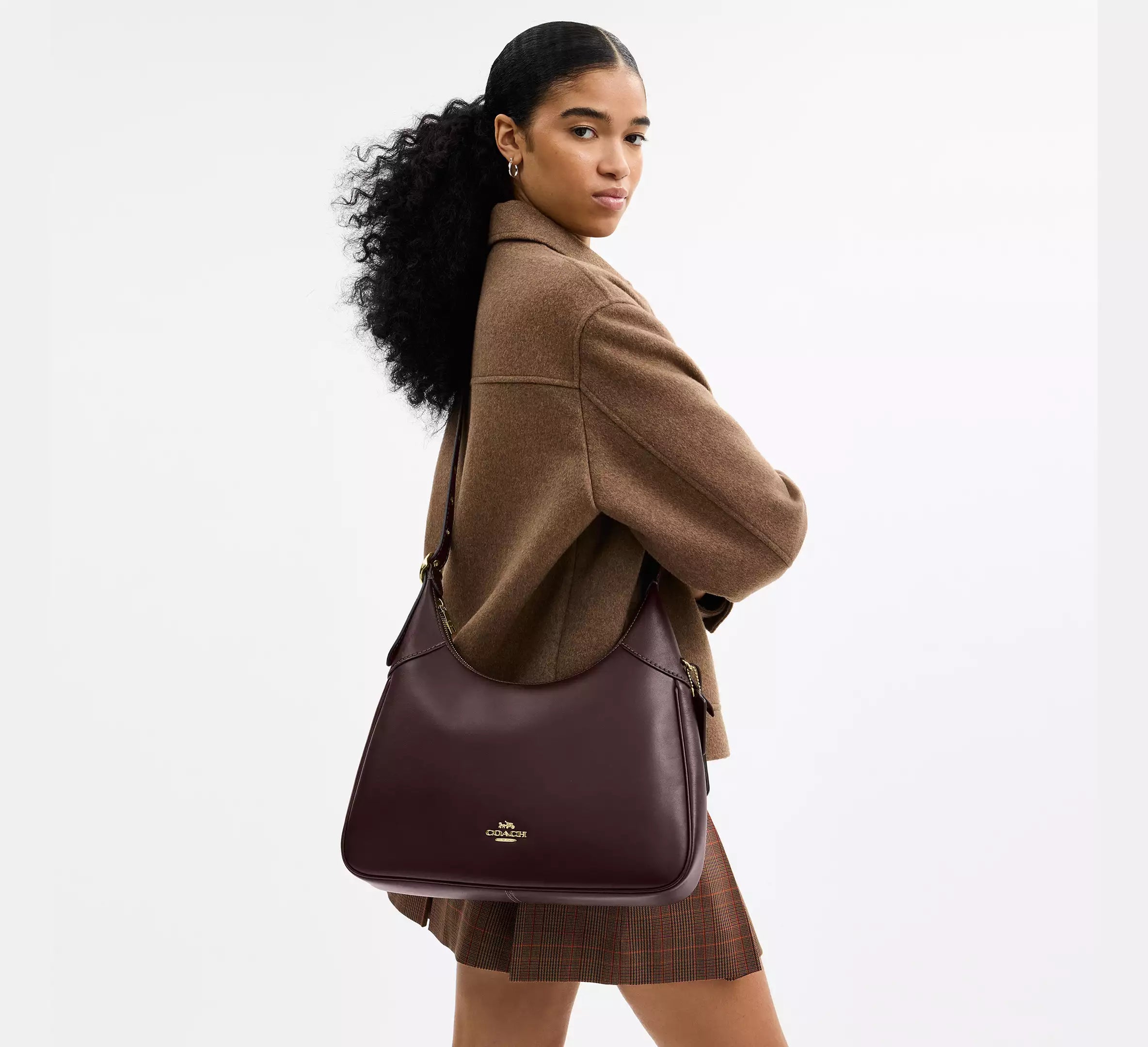 Coach Ella Shoulder Bag - Gold/Espresso