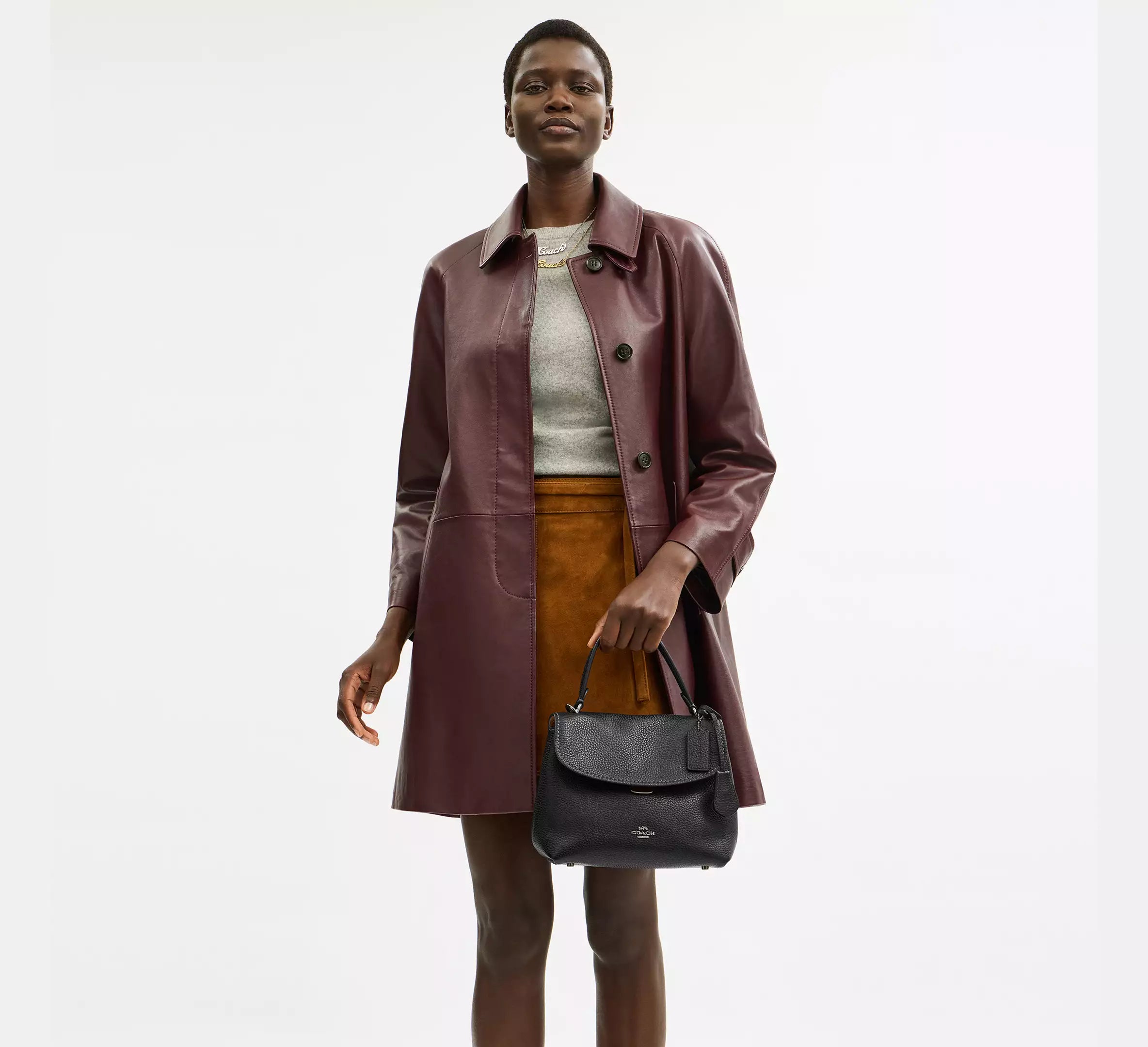 Coach Emory Top Handle Bag - Gunmetal/Black