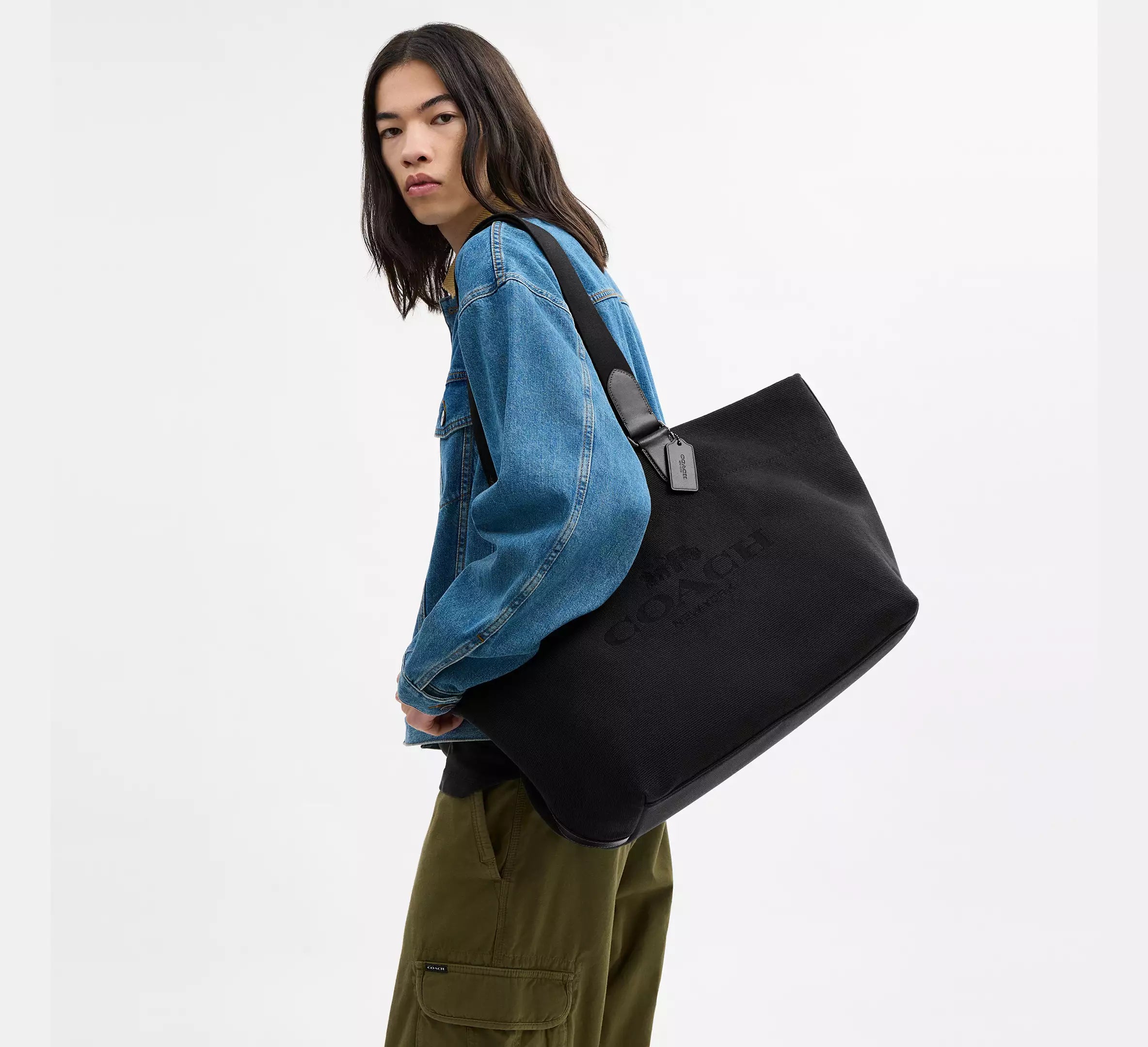 Coach Tour Tote Bag  - Gunmetal/Black Multi