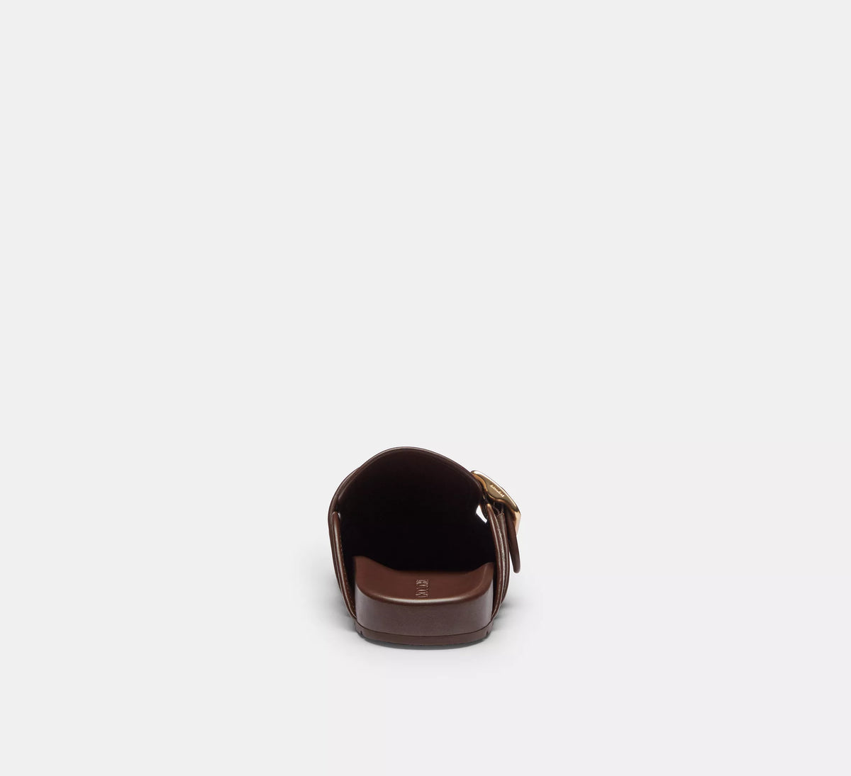 Coach Archival Buckle Clog In Signature Jacquard  -   Oak/Maple
