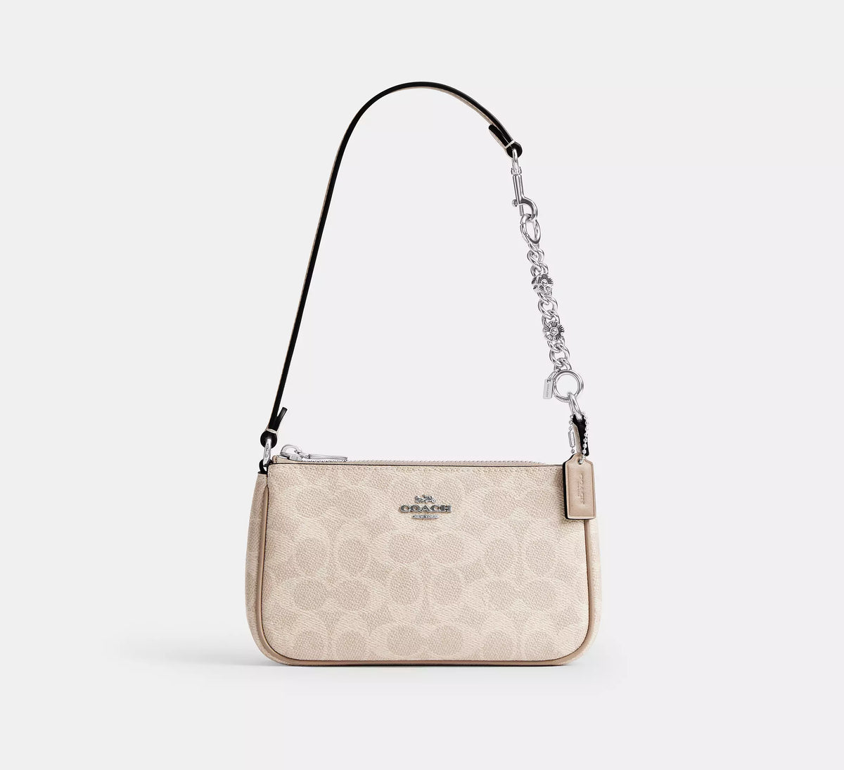 Coach Tea Rose Strap Extender  -  Silver/Silver