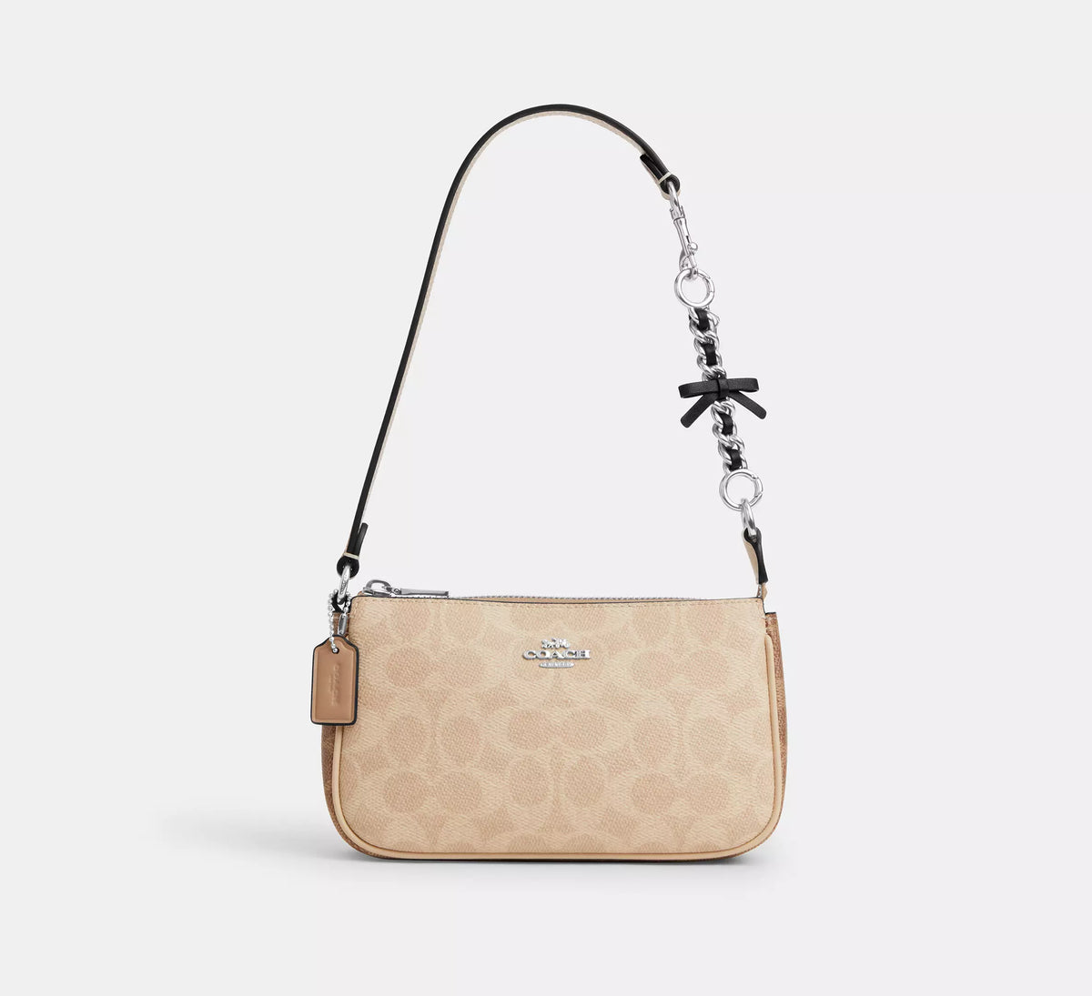 Coach Bow Strap Extender  -  Silver/Silver/Black