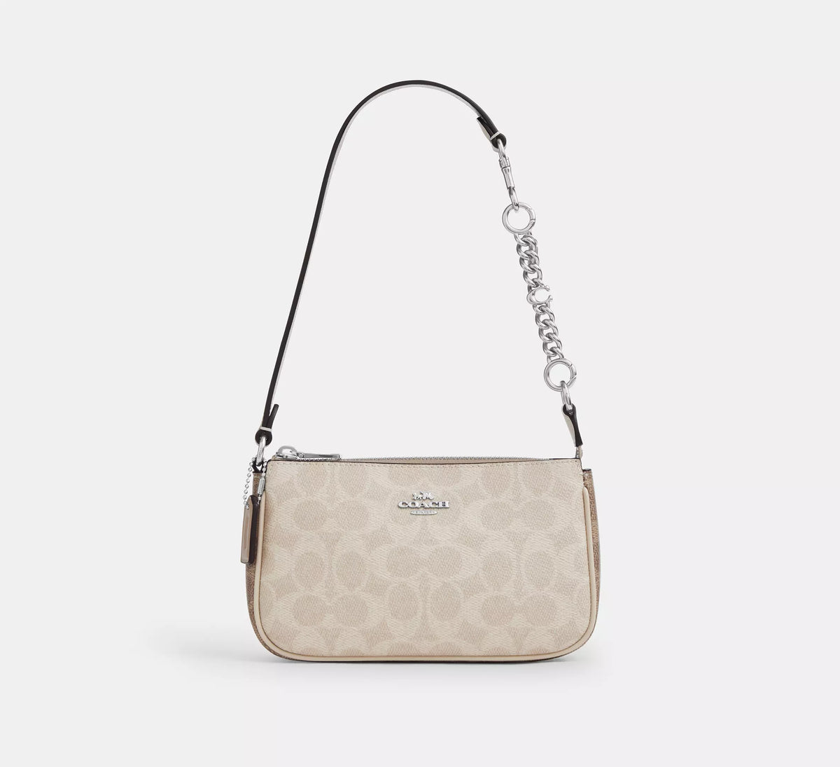 Coach Signature Strap Extender  -  Silver/Silver