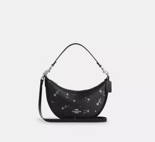 Coach Aria Shoulder Bag With Star Print   - Silver/Black Multi - Hemen Teslimde