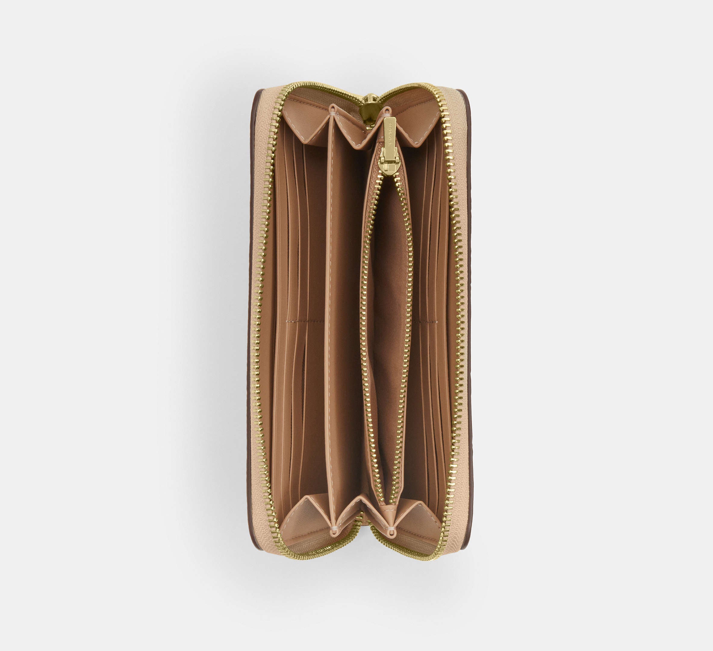 Coach Long Zip Around Wallet In Signature Leather - Im/Oat