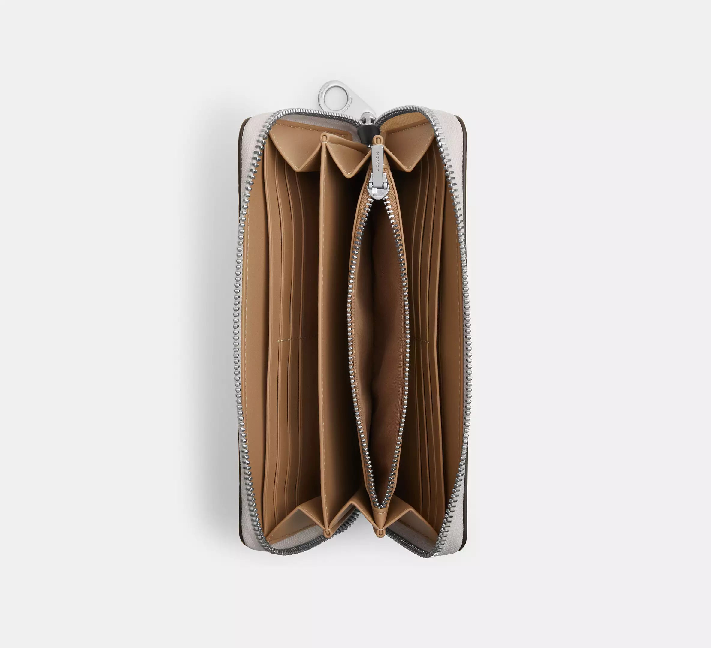 Coach Long Zip Around Wallet With Star Print - Silver