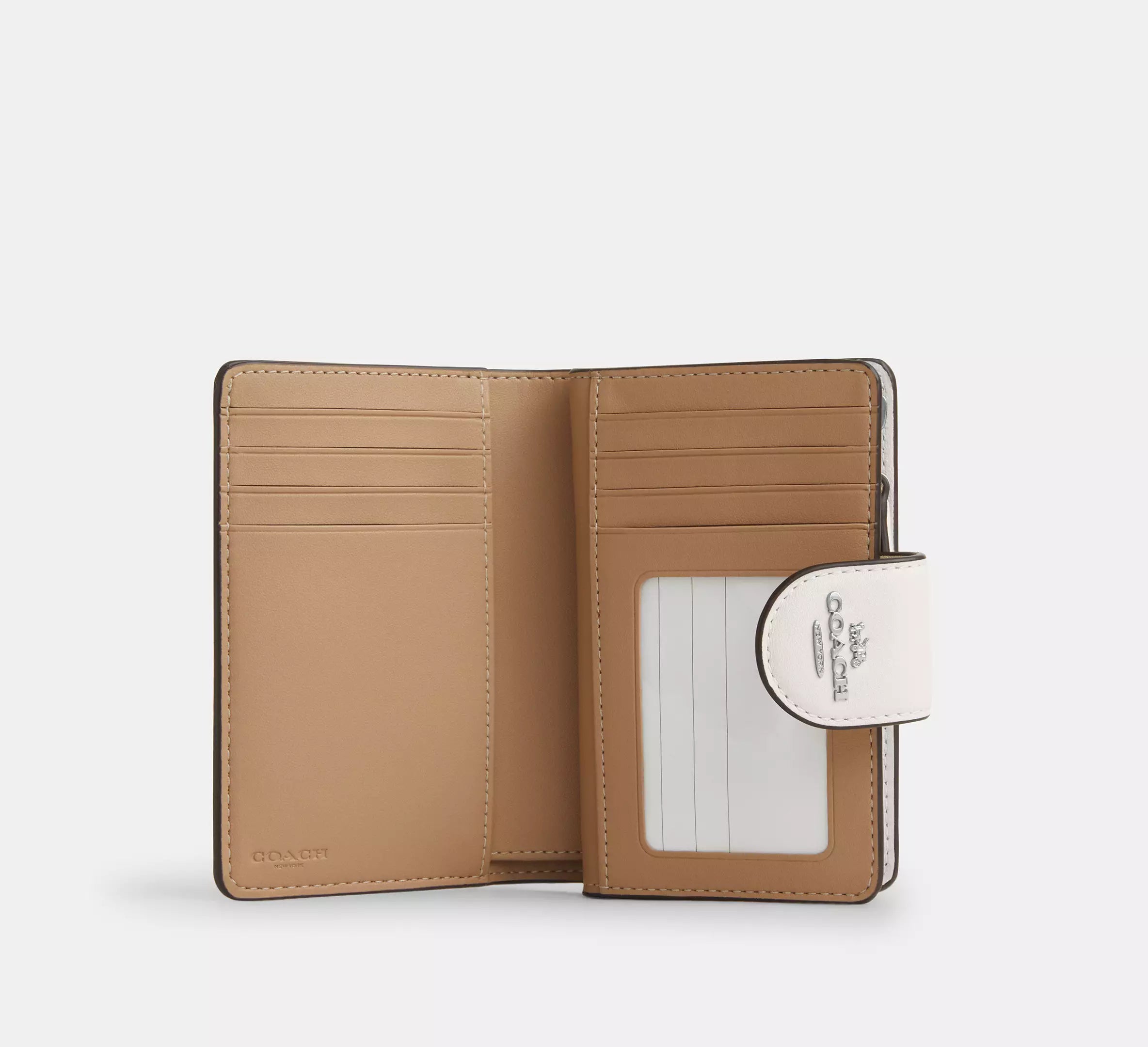 Coach Medium Corner Zip Wallet With Star Print - Silver