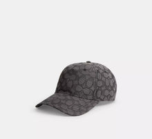 Coach Signature Jacquard Baseball Hat  -  Charcoal