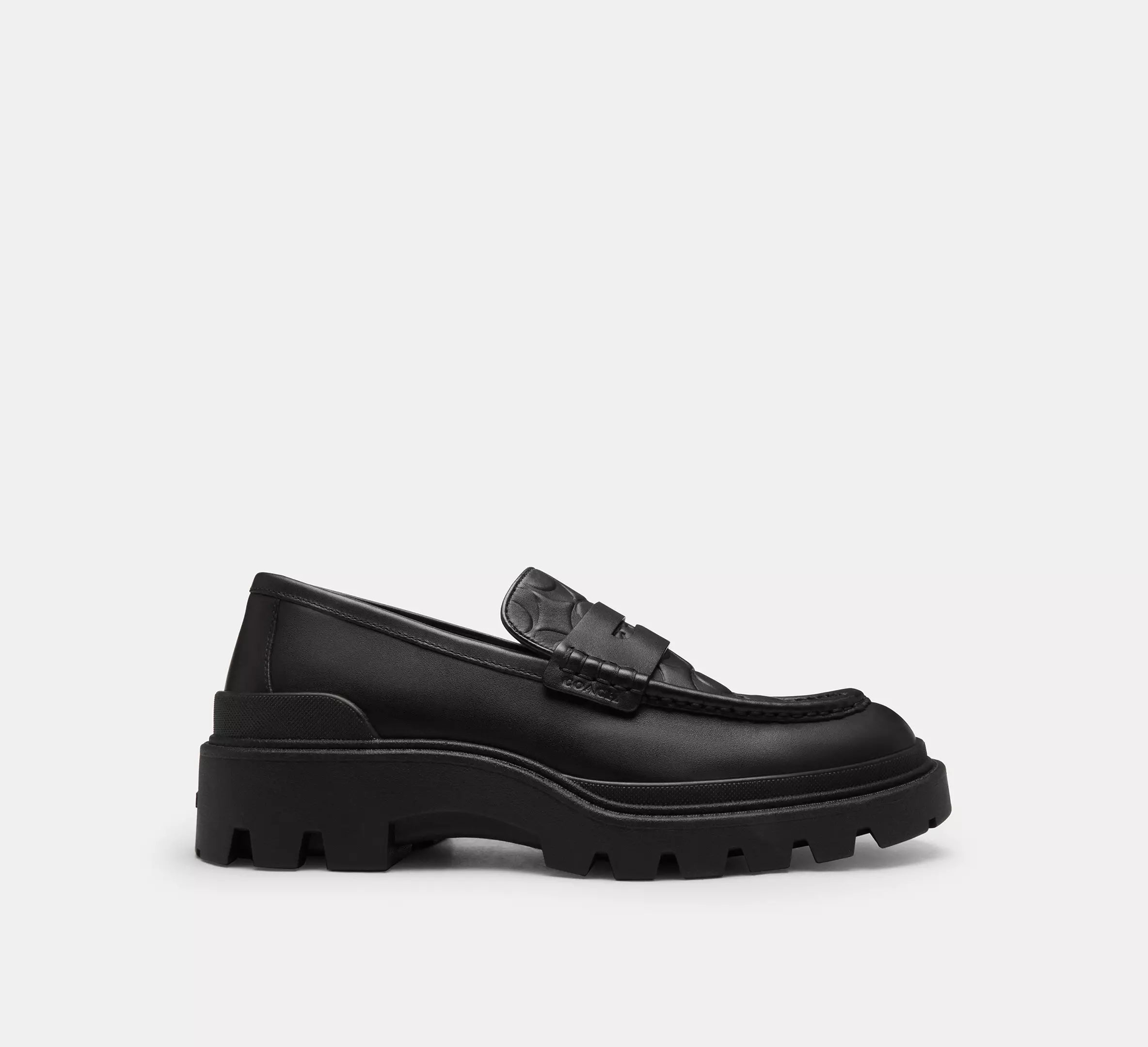 Coach Men's Loafer In Signature Leather - Black