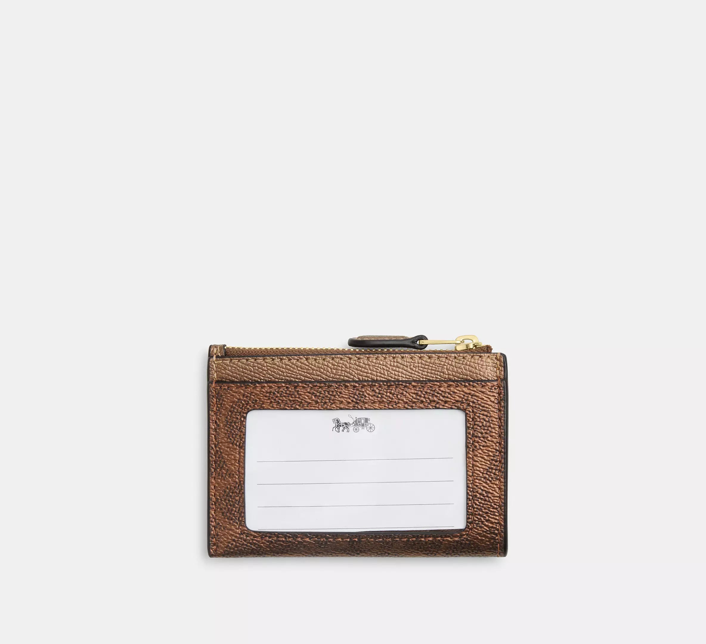 Coach Mini Skinny Id Case In Signature - Im/Brown/Copper
