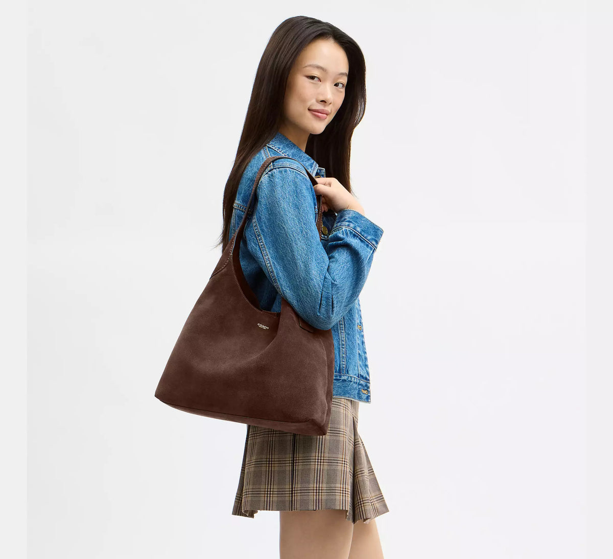 Coach Brooklyn Shoulder Bag 34 - Brass/Dark Chocolate