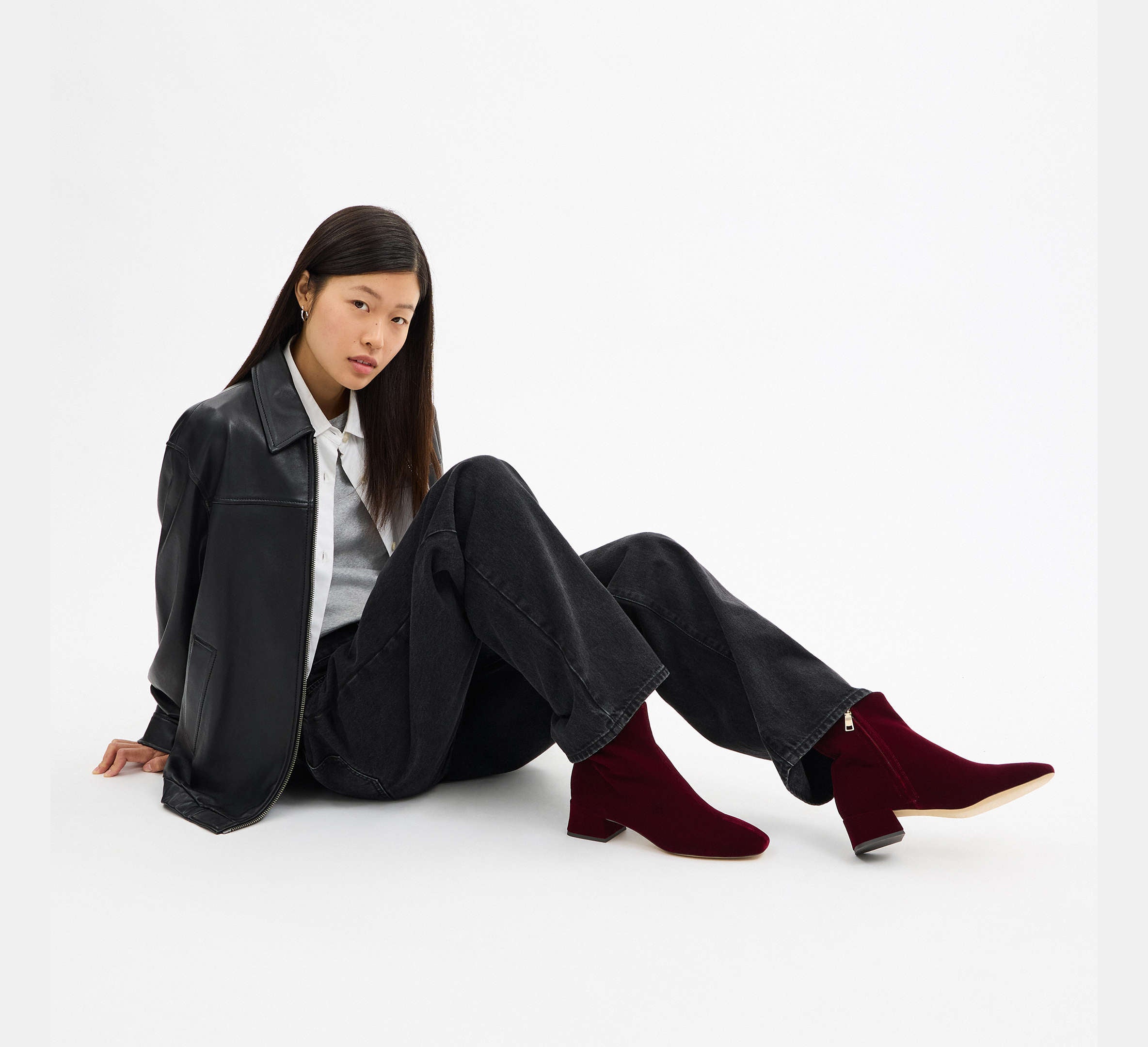 Coach Block Heel Bootie - Burgundy/Merlot