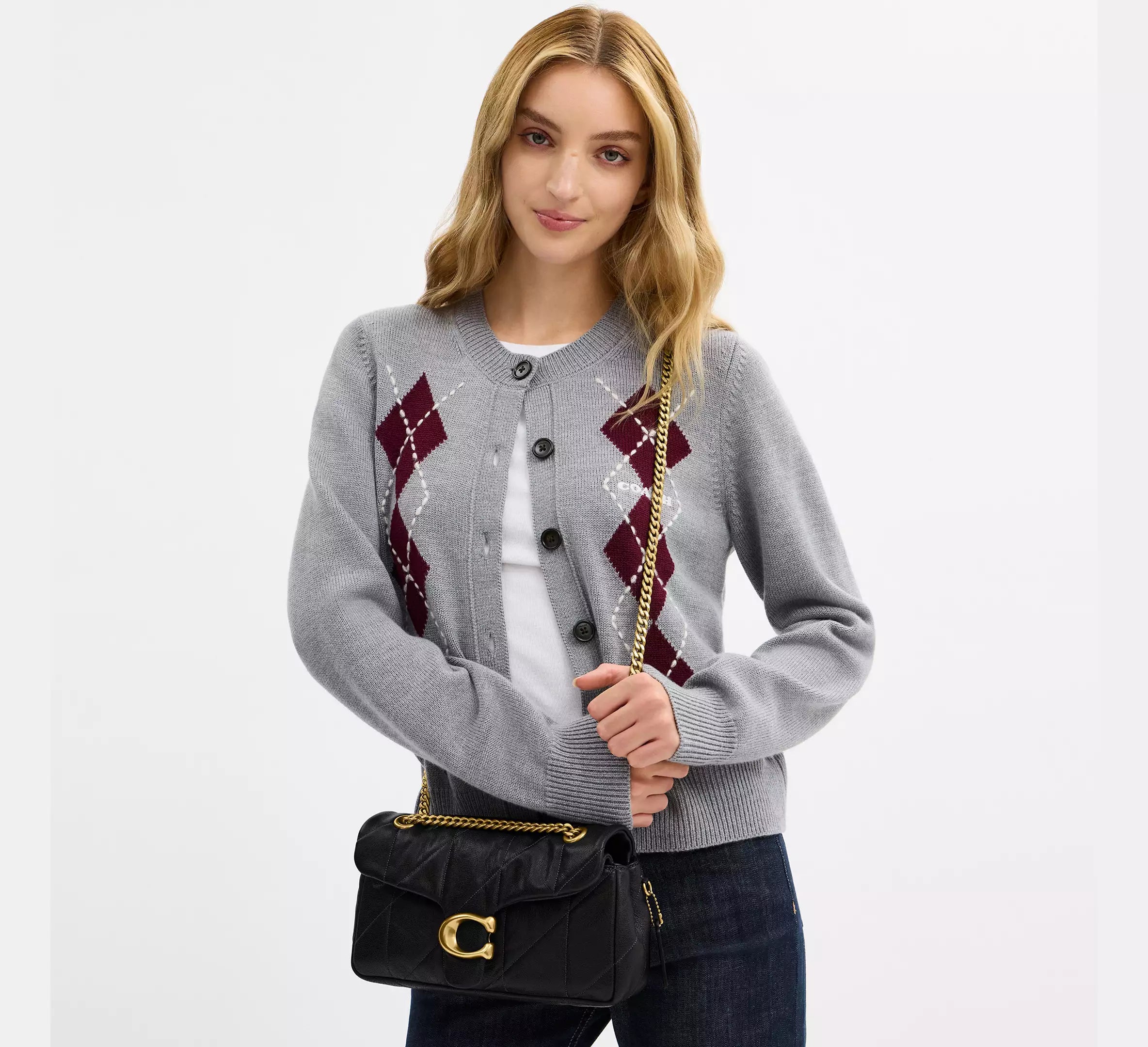 Coach Tabby Shoulder Bag 26 With Quilting - Brass/Black