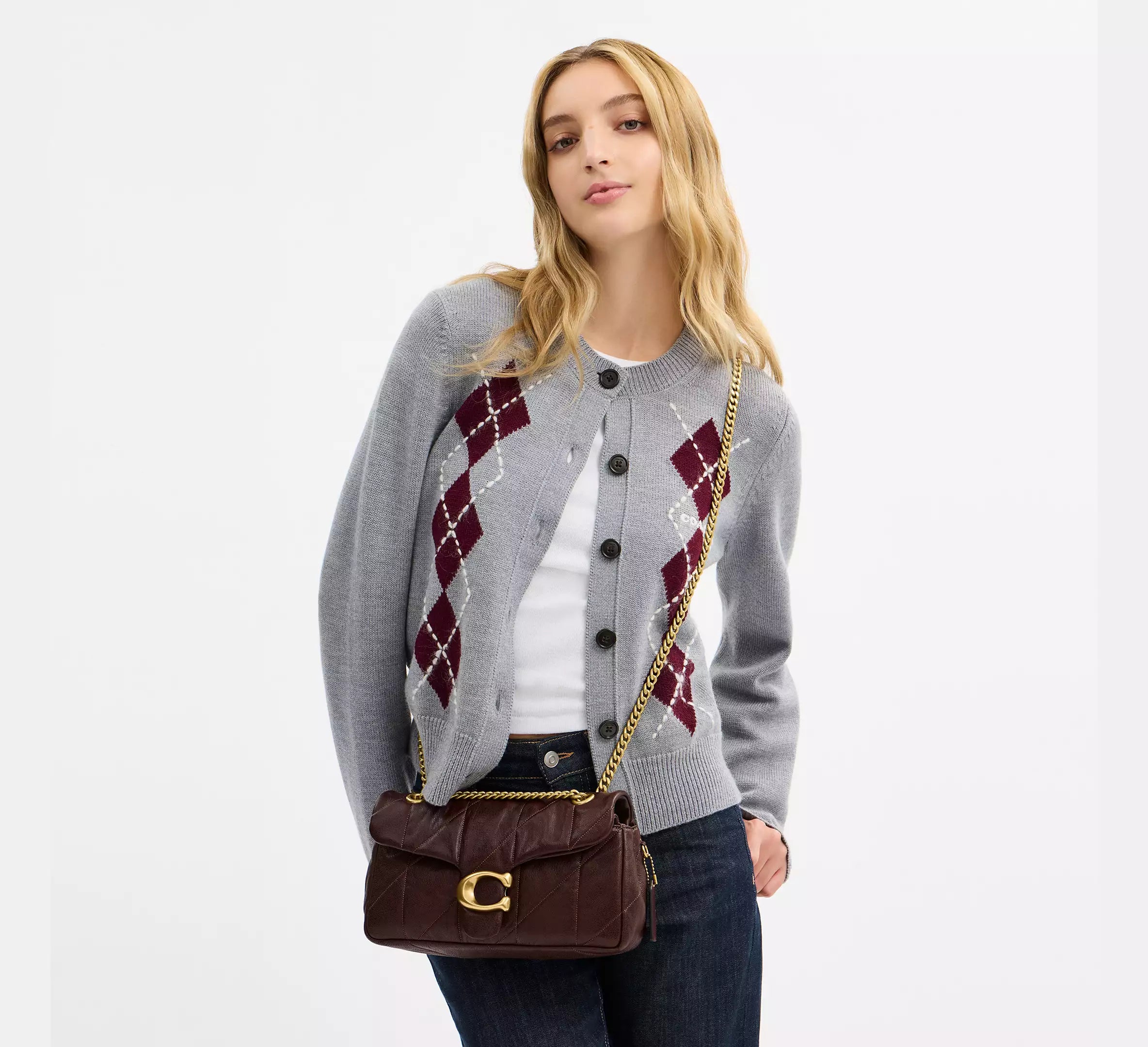 Coach Tabby Shoulder Bag 26 With Quilting - Brass/Maple