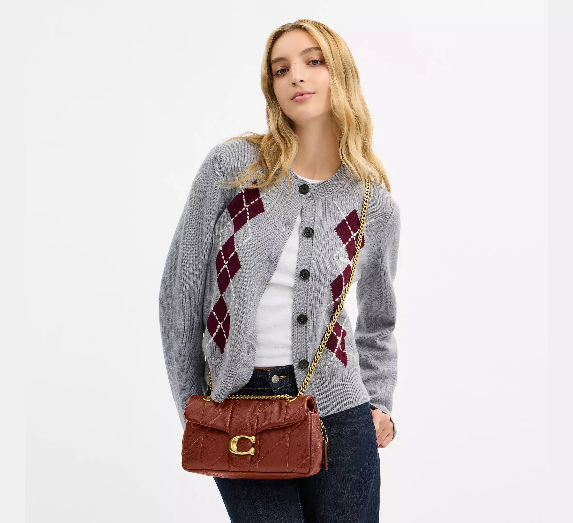 Coach Tabby Shoulder Bag 26 With Quilting - Brass/Pecan