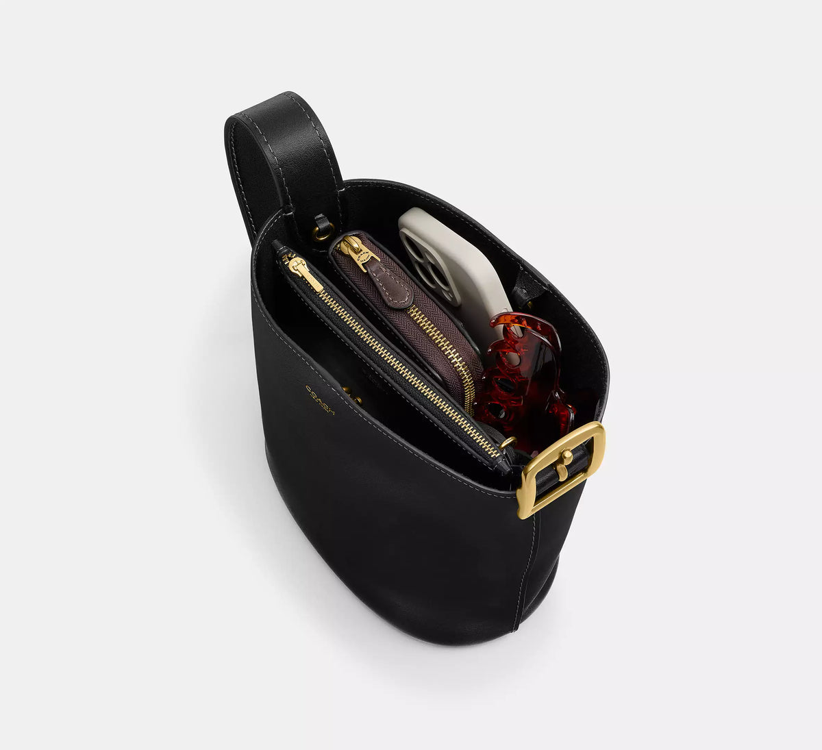 Coach Bleecker Bucket Bag 21 - Brass/Black - Hemen Teslimde