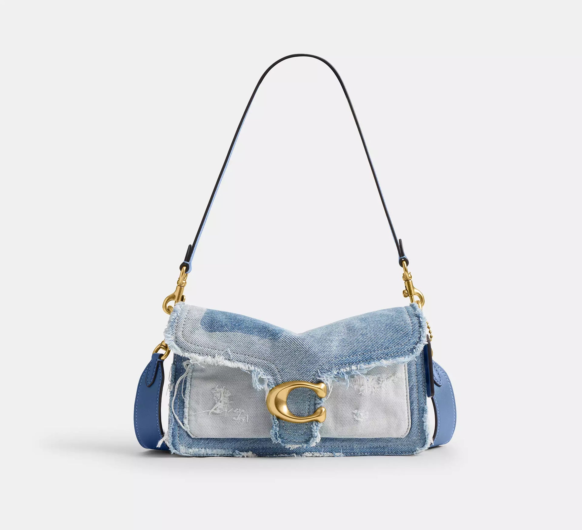 Coach Tabby Shoulder Bag 26 With Repurposed Denim Patchwork