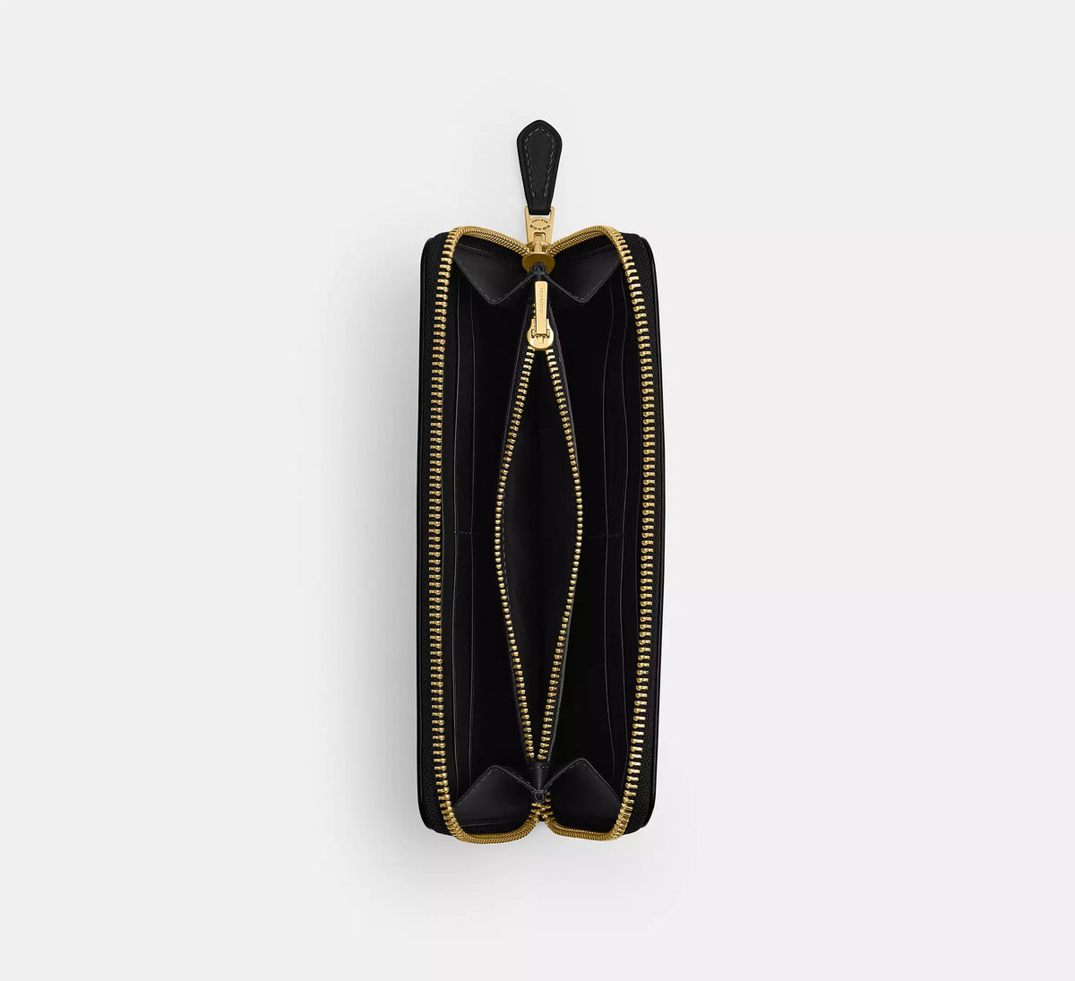 Coach New York Slim Accordion Zip Wallet   - SEZON  -  Brass/Black