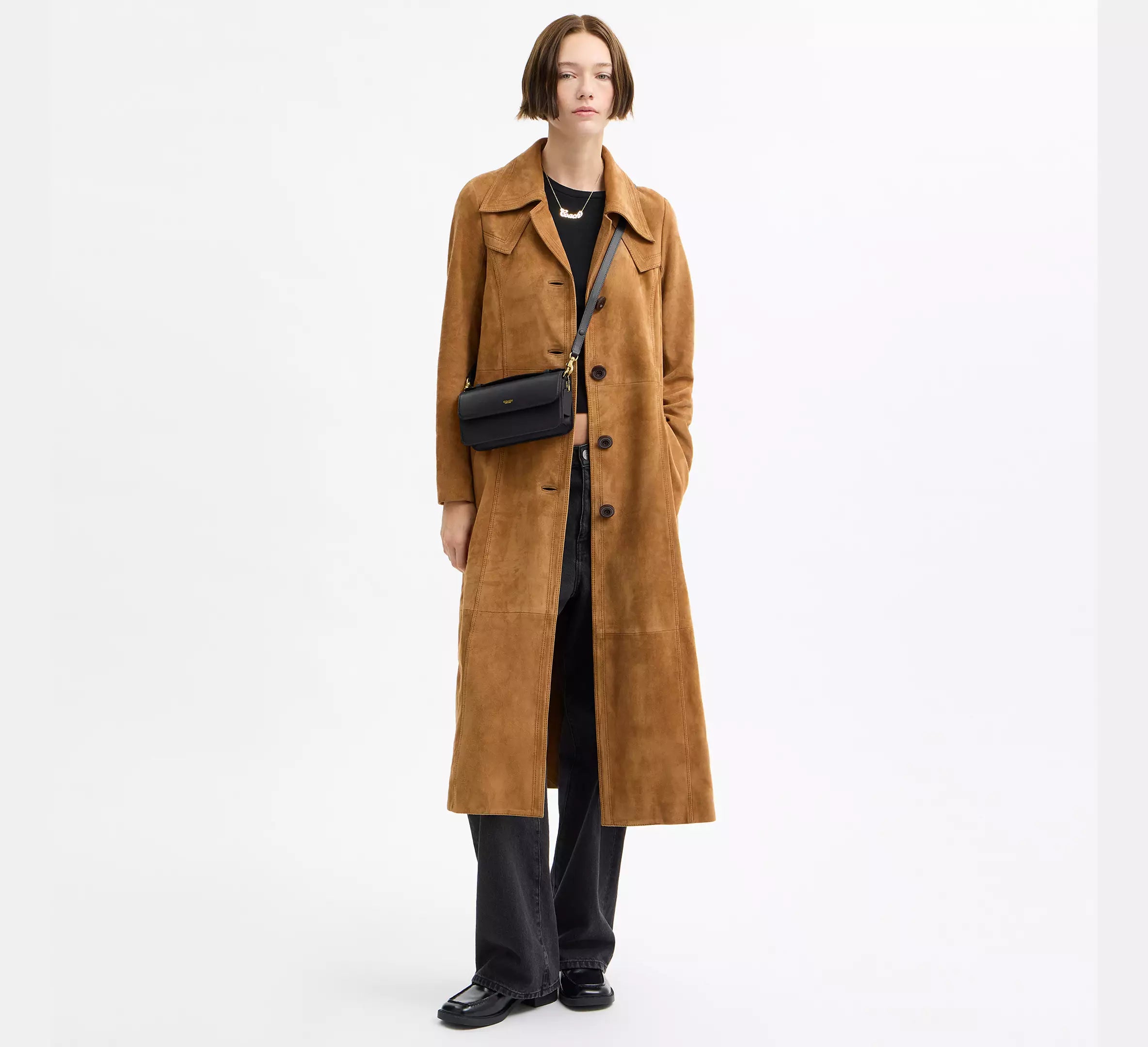 Coach Elora Top Handle Crossbody Bag -  Brass/Black