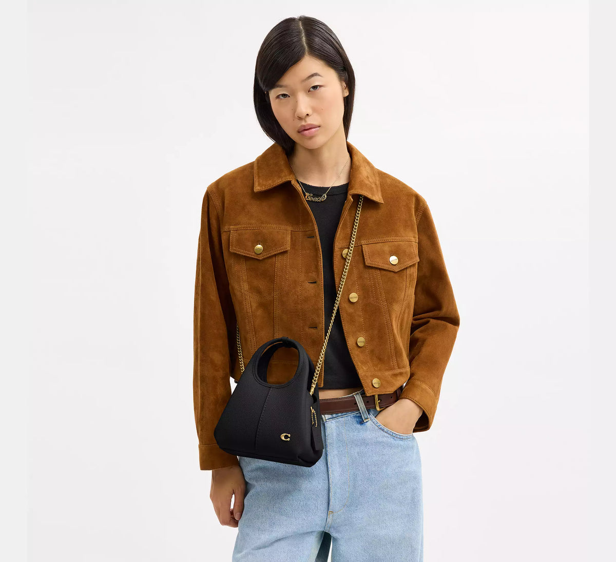 Coach Lana Shoulder Bag 19 SEZON - Brass/Black - Hemen Teslimde