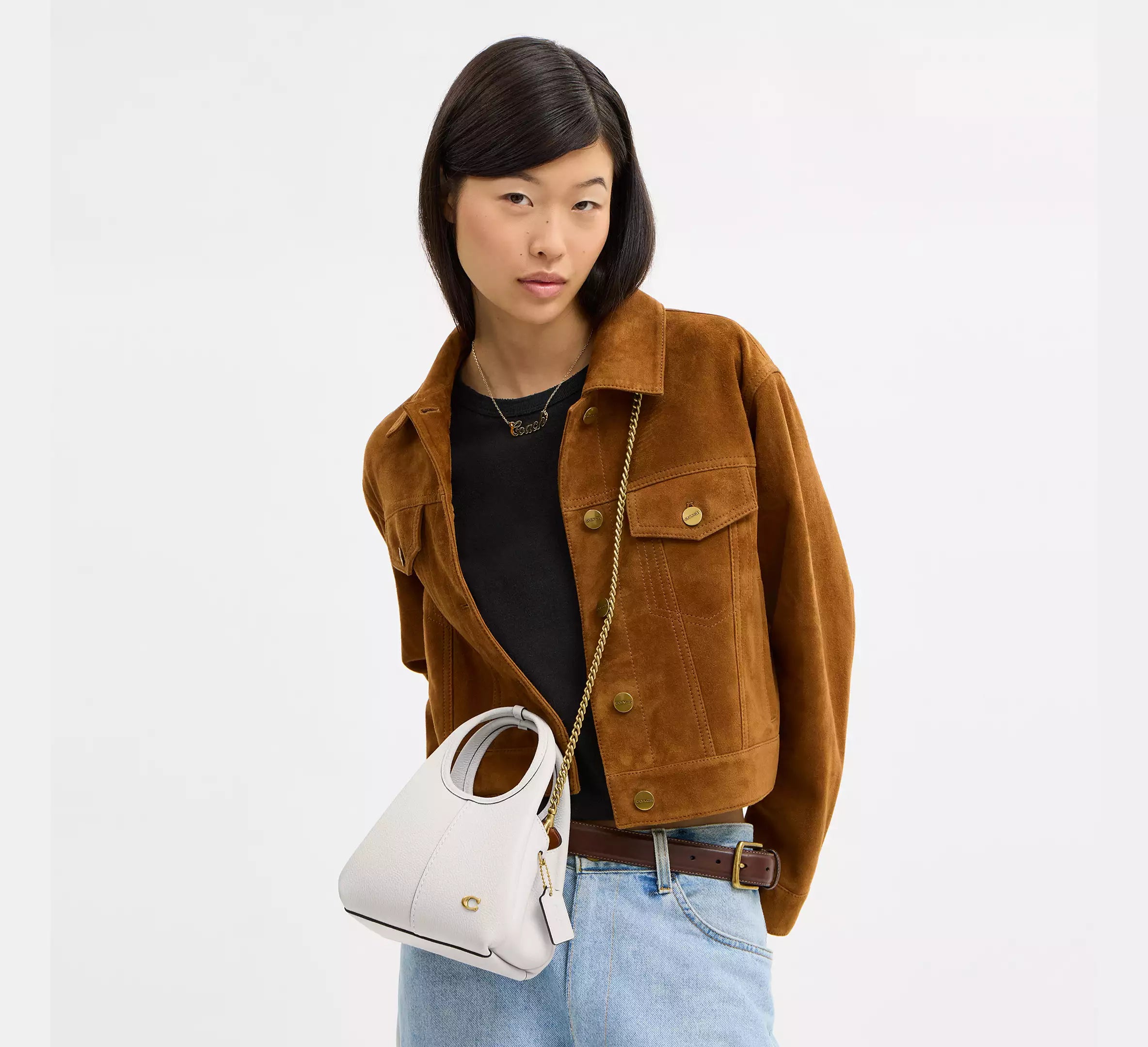 Coach Lana Shoulder Bag 19 - Brass/Chalk