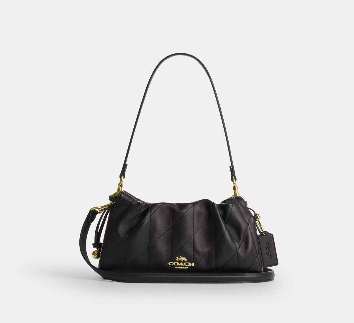 Coach Faye Shoulder Bag With Quilting - Gold/Black