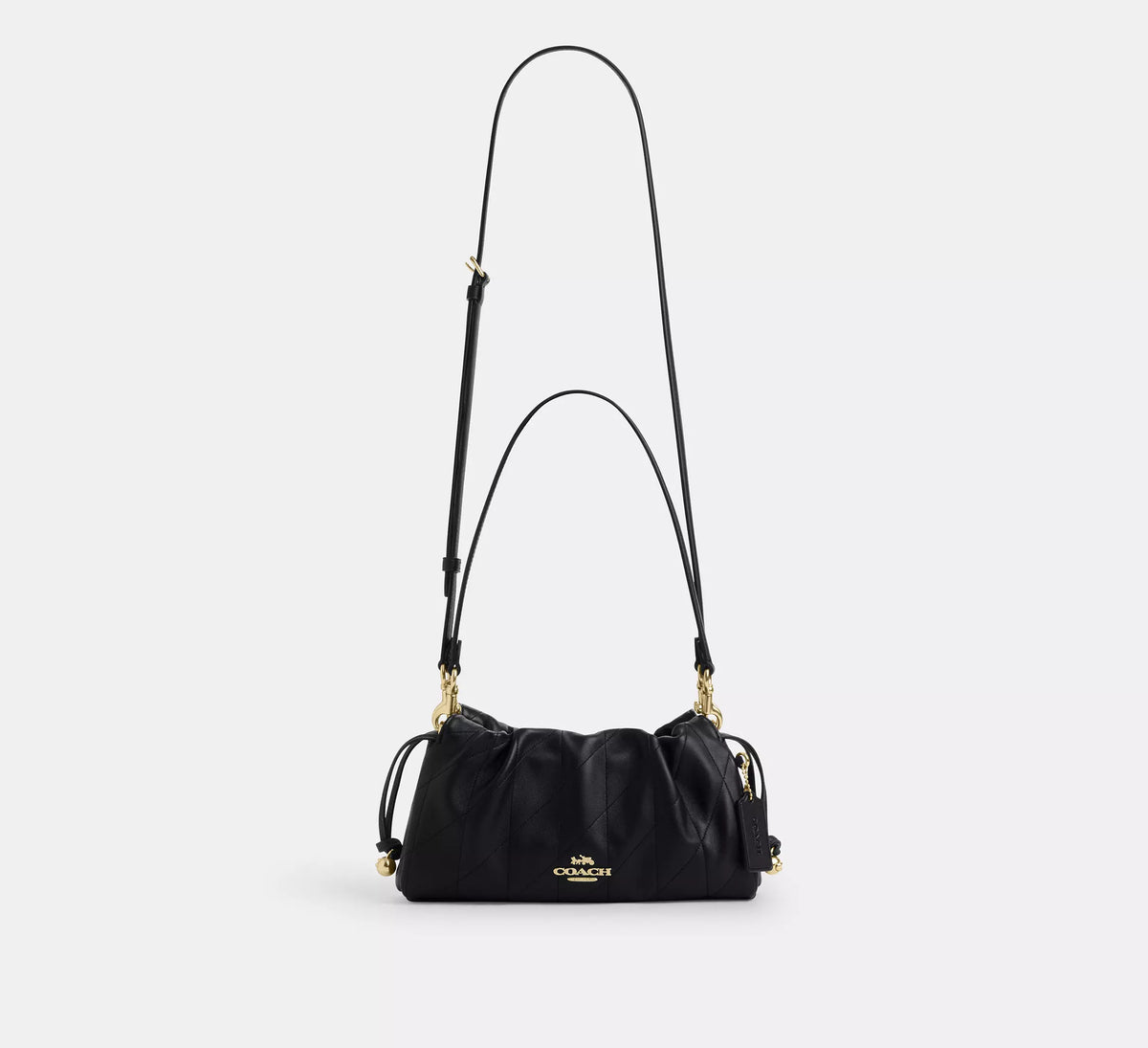 Coach Faye Shoulder Bag With Quilting - Gold/Black
