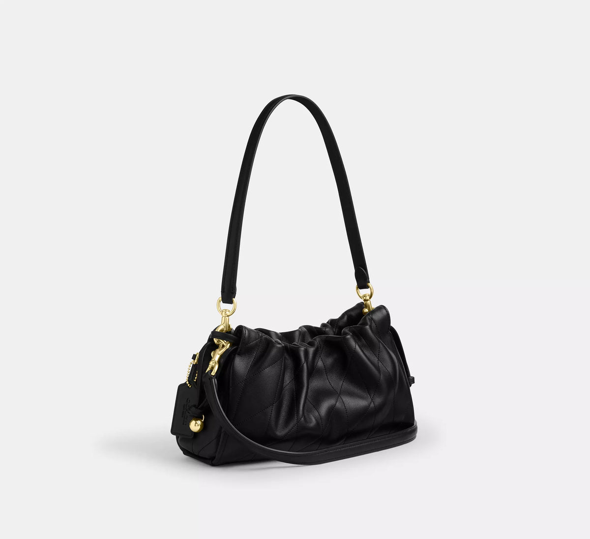 Coach Faye Shoulder Bag With Quilting - Gold/Black
