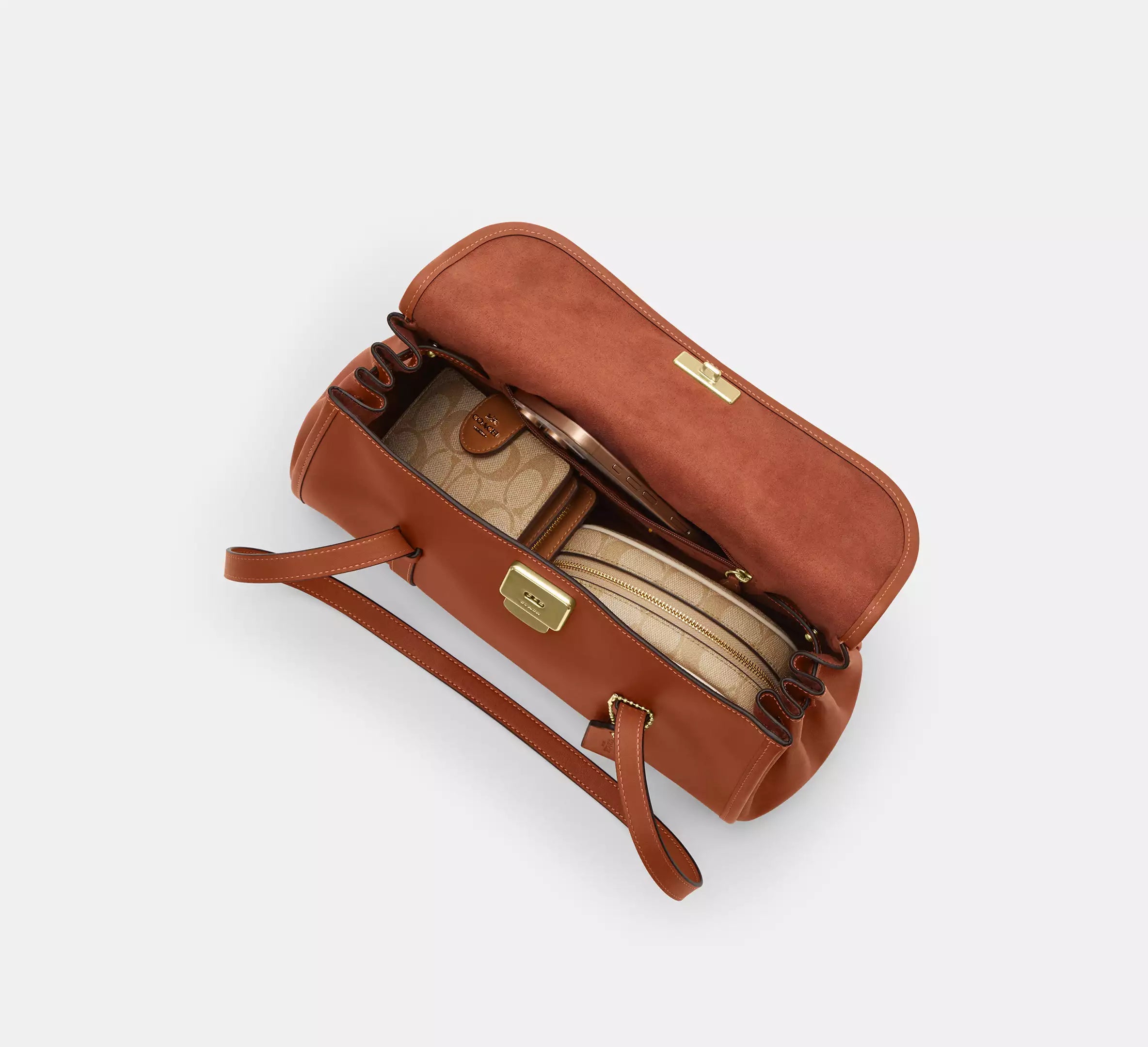 Coach Bridget Flap Shoulder Bag - Gold/Tan – Kanadadan Kapına