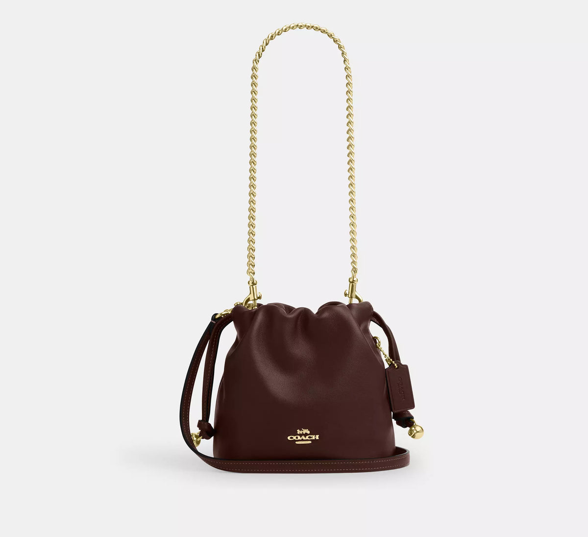 Coach Faye Mini Drawstring Bag  -  Gold/Maple