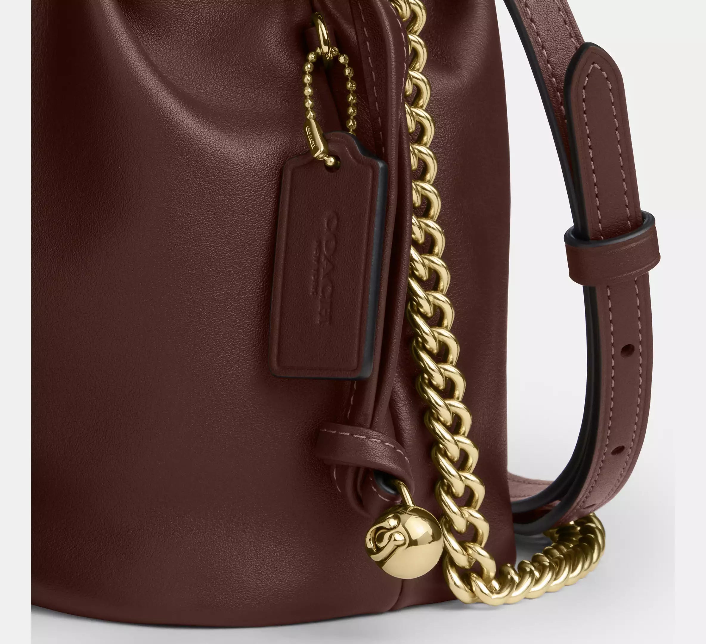 Coach Faye Mini Drawstring Bag - Gold/Maple – Kanadadan Kapına