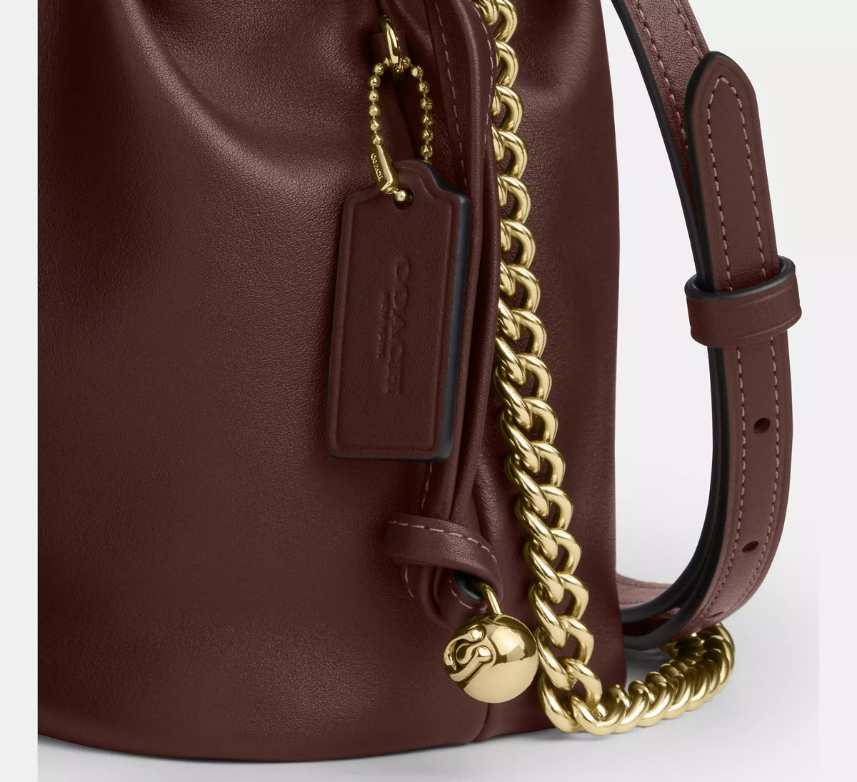Coach Faye Mini Drawstring Bag  -  Gold/Maple